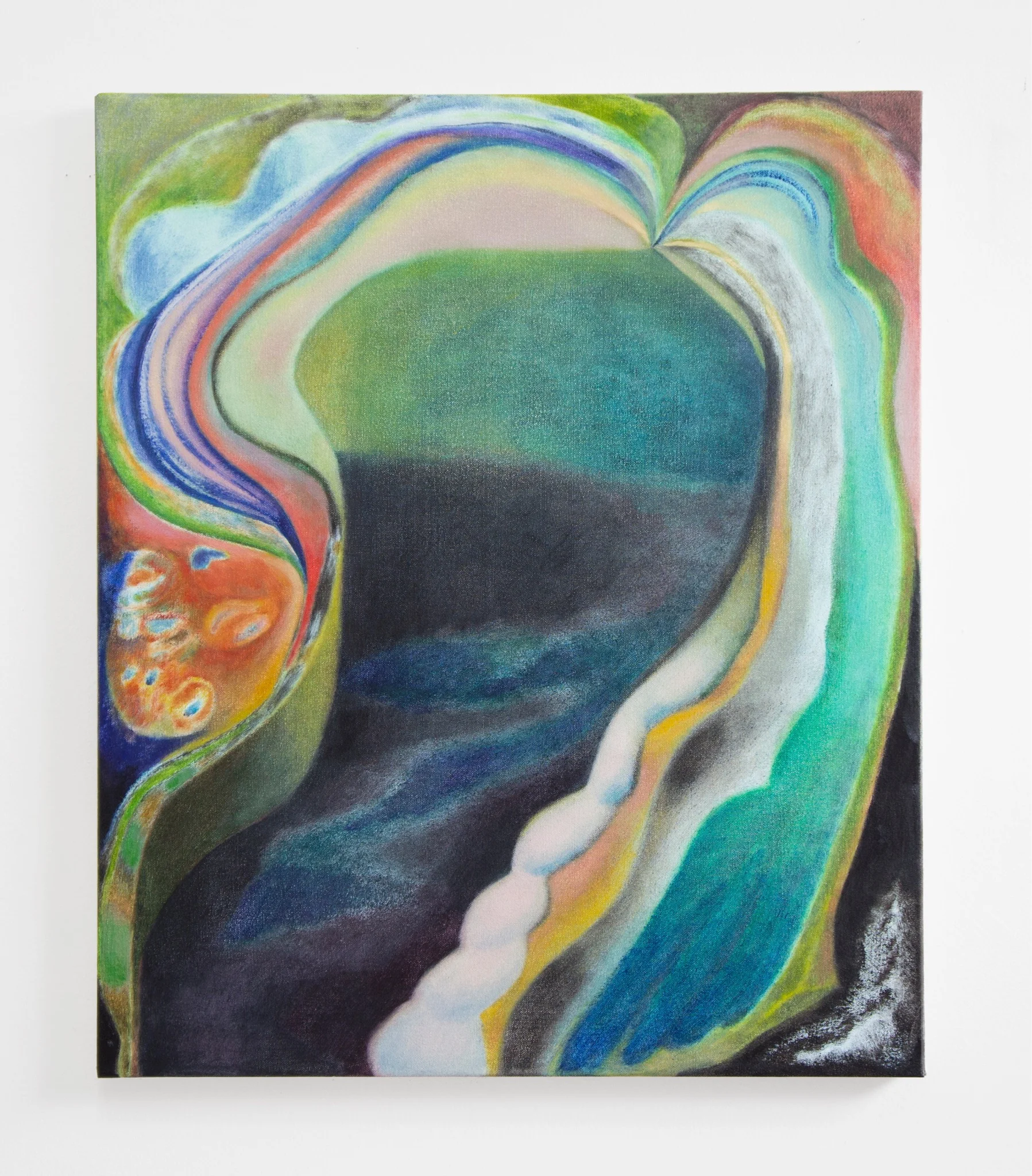 Untitled (Portal) , 2017, Oil and wax on canvas, 21 x 25 inches