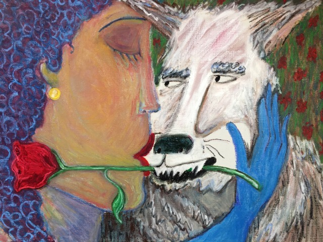 The Bachelor , oil pastel on linen, 18” x 24” , 2017
