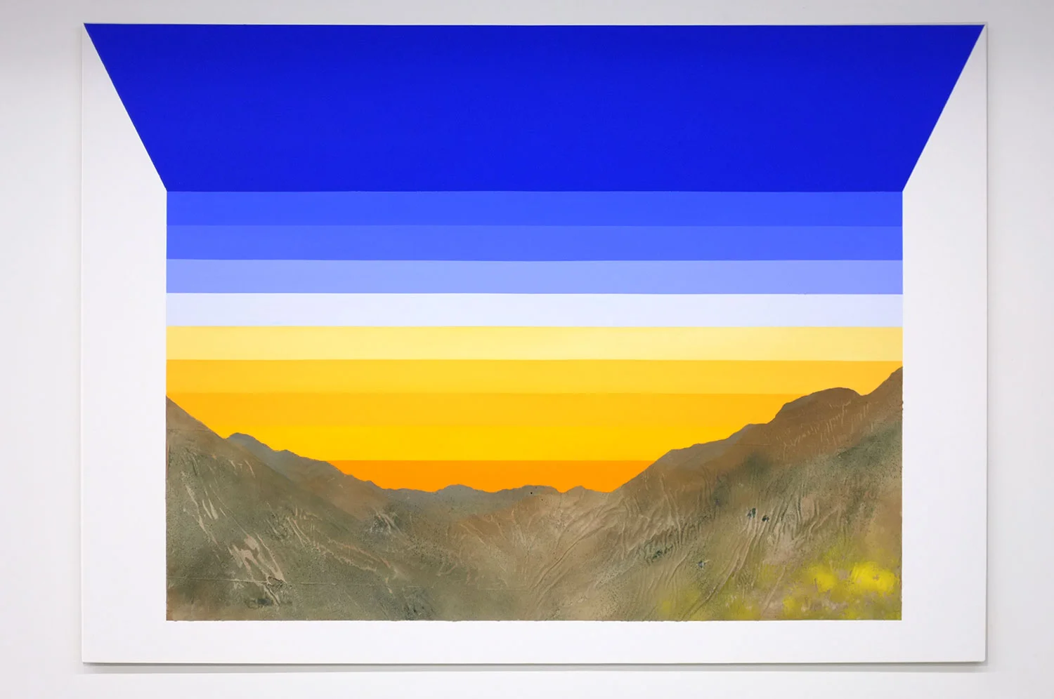TRANSCENDENT HORIZON 2017 68 X 96 INCHES CASEIN, ACRYLIC AND GROUT ON CANVAS OVER PANEL