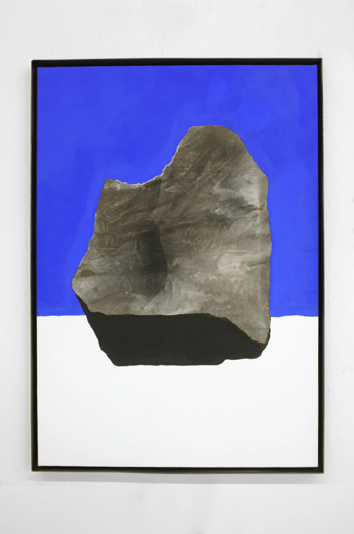 ROCK STUDY (BIG BROTHER) 2017 41 X 29 INCHES CASEIN, ACRYLIC AND GROUT ON CANVAS OVER PANEL IN STEEL FRAME