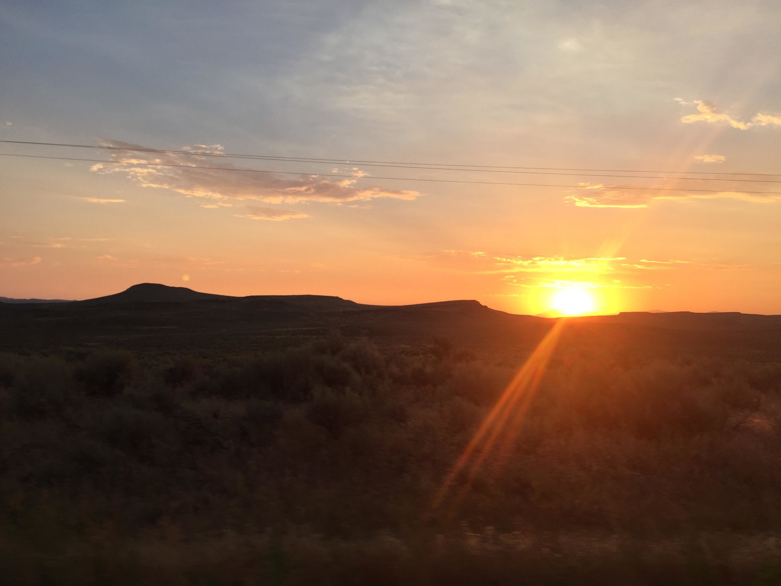 Sunset in southern Idaho - slowly, away.