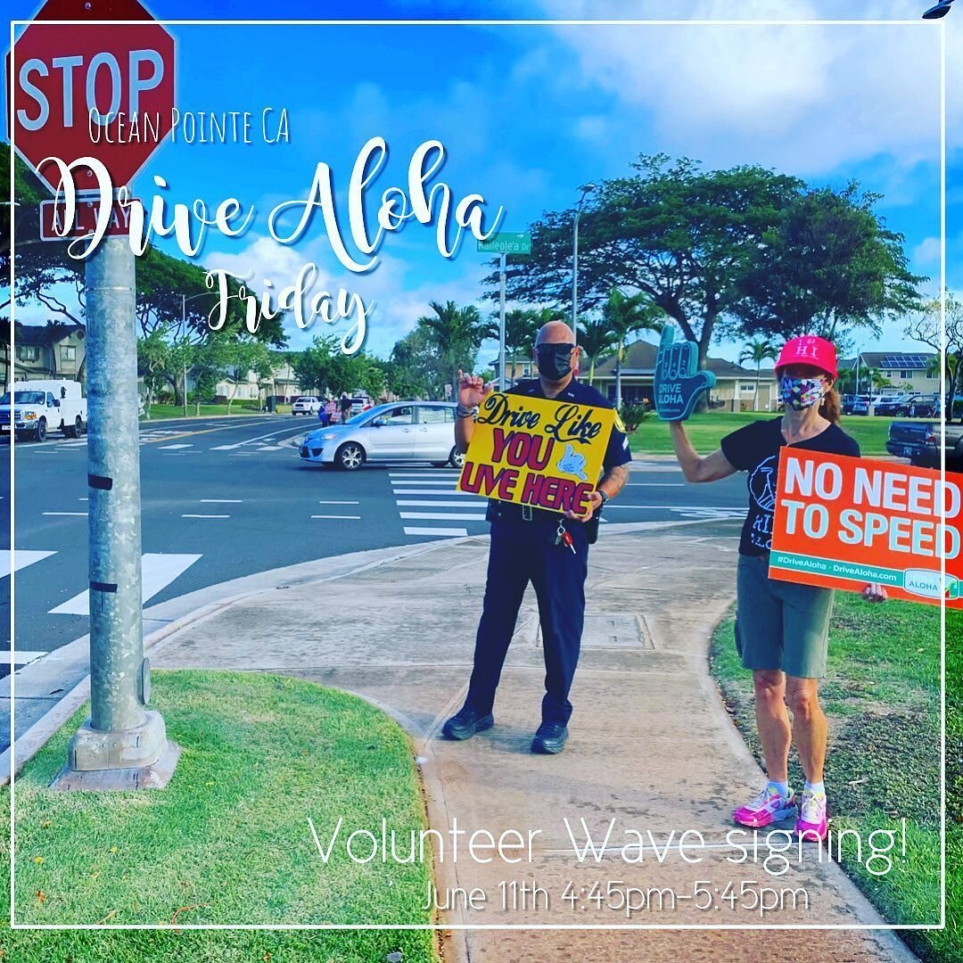 Posted @withregram &bull; @oceanpointe_ewa Aloha Ocean Pointe &amp; Ewa Beach Community,

Please join the Drive Aloha MOVEMENT! June 11th 4:45pm-5:45pm at the Ocean Pointe Community center&rsquo;s intersection of Kapolei Parkway and Kaileolea Dr. for