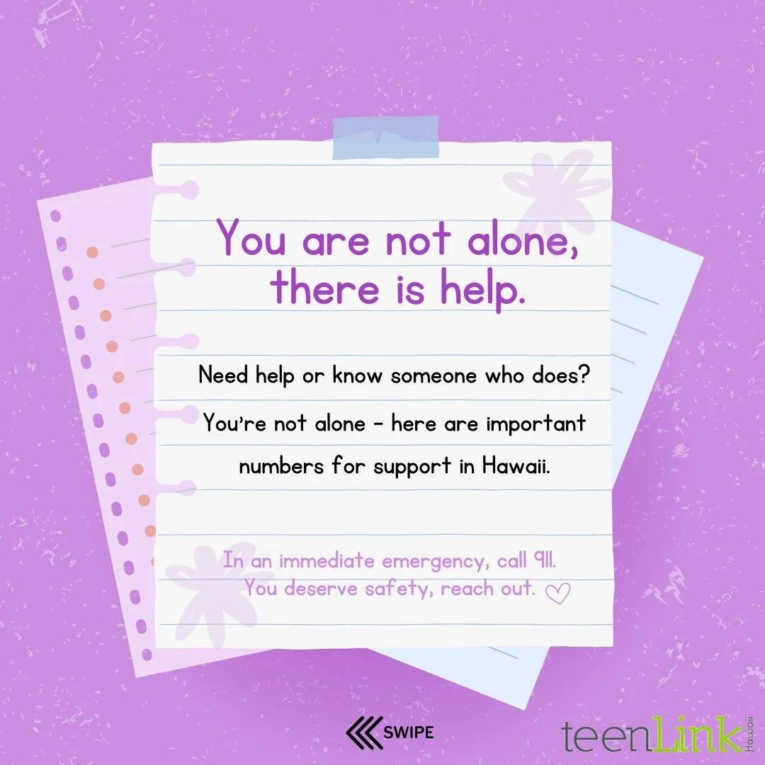 You are not alone. 🤍
If you or someone you know needs help, support is available&mdash;right here in Hawai&lsquo;i.
Swipe for important numbers and resources. You&rsquo;re never alone. 🌺 #MentalHealthMatters #HawaiiSupport #YouAreNotAlone