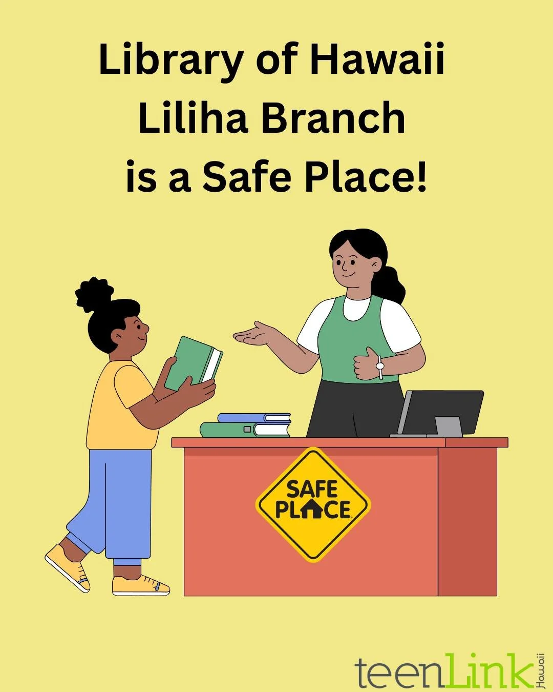 Library of Hawaiʻi Liliha Branch (Liliha Public Library) is a Designated Safe Place site 💛

📍 1515 Liliha St, Honolulu, Hawaiʻi

If you&rsquo;re ever in need of a Safe Place, this is a place you can go to for help and support.
