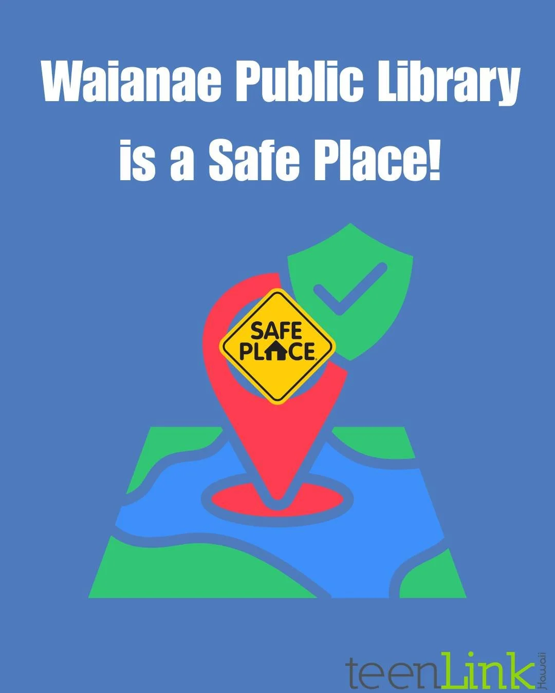 Feeling safe and supported is everything. 💛 If you need help, the Waianae Public Library is there for you as an Official Safe Place site.
