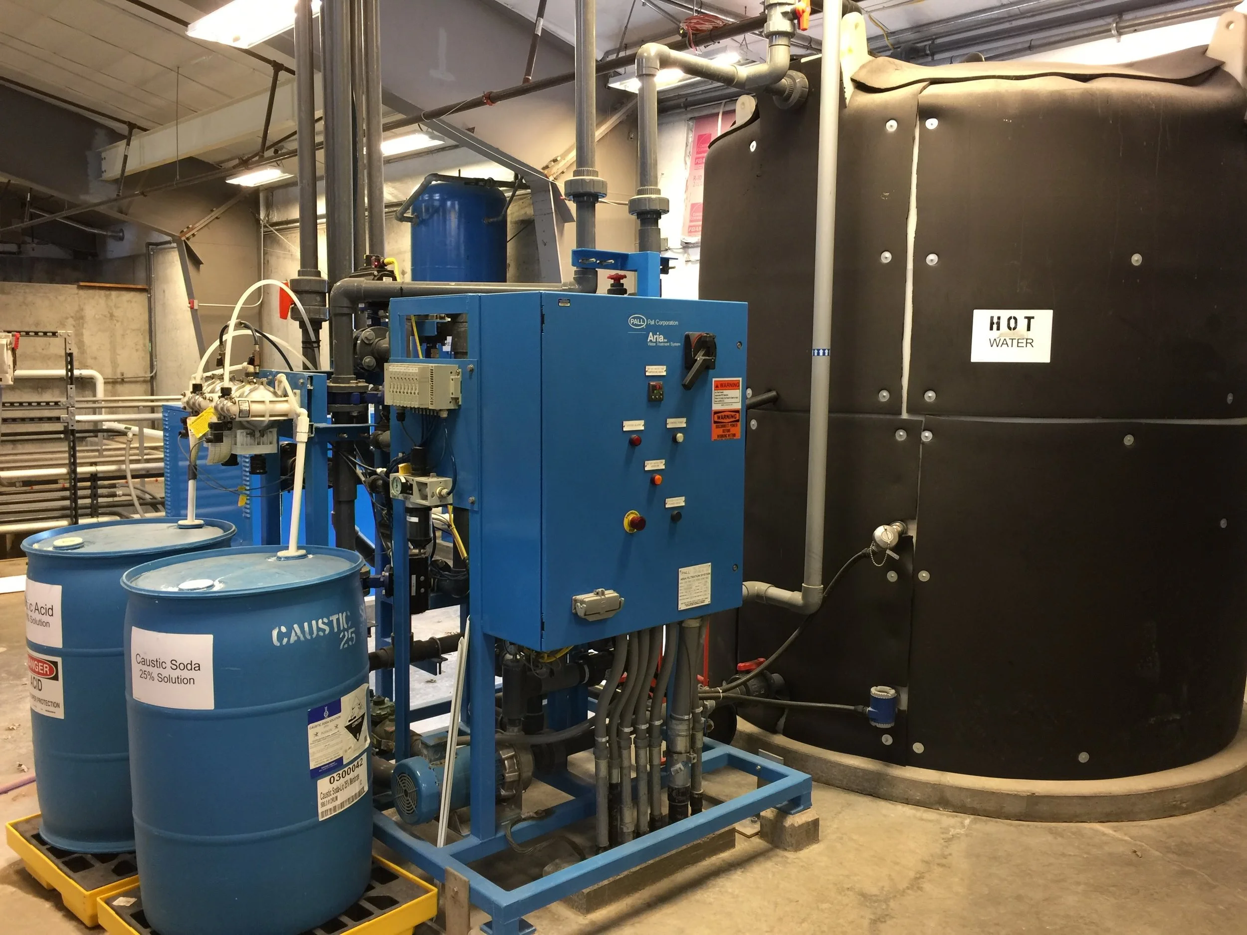 11. Clean in Place Skid - Used to heat prepare membrane cleaning solutions with chemicals.