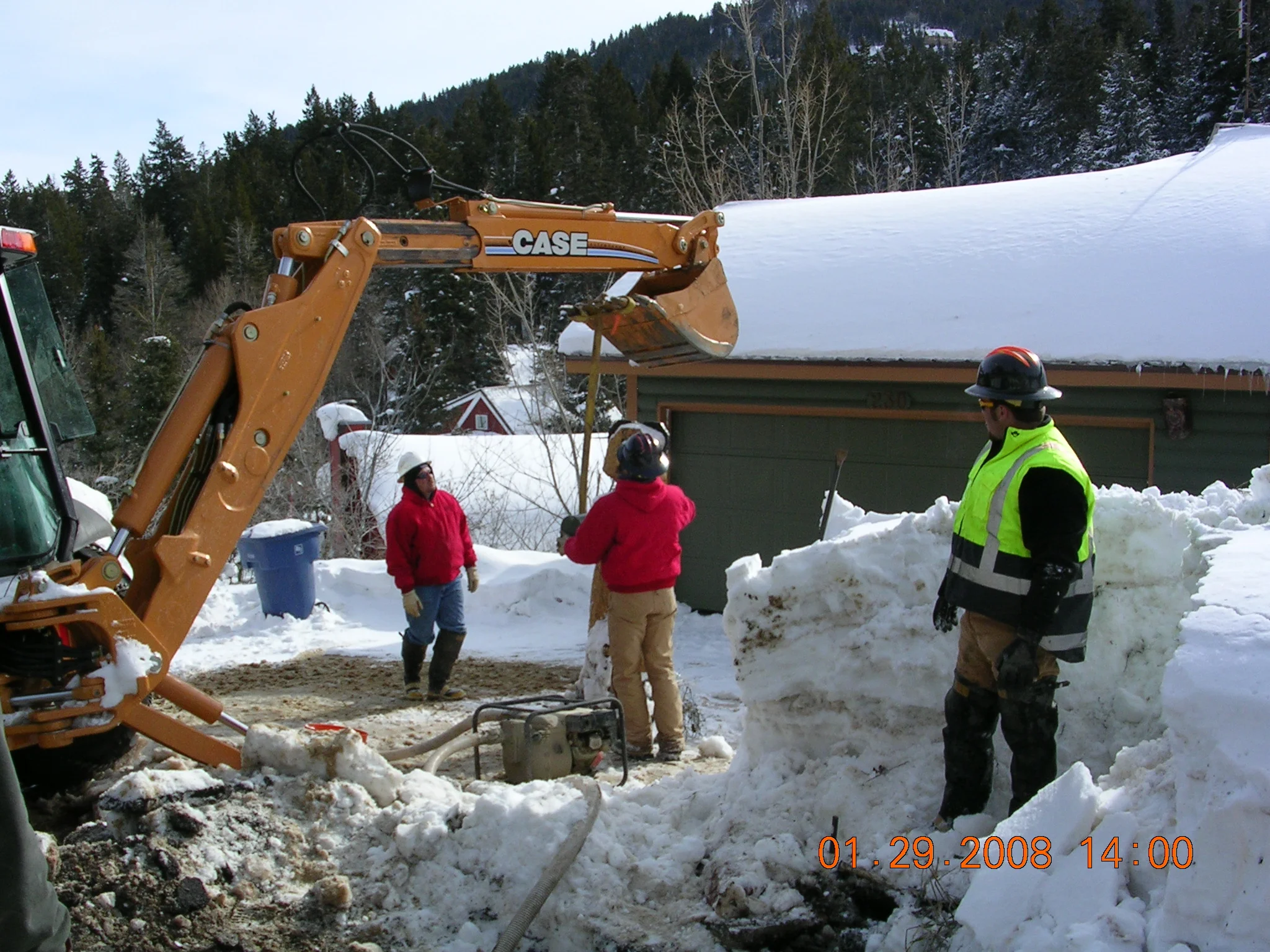 A common sight - repairing ANOTHER leak in Summit Park.