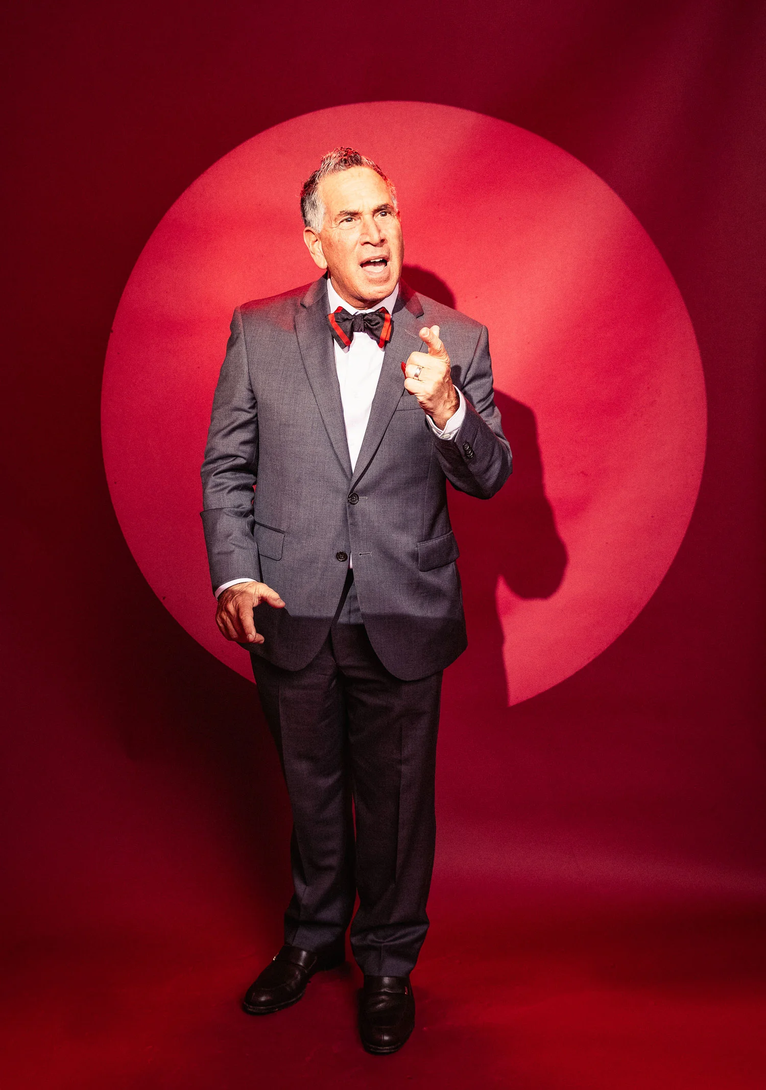 Horn takes a portrait on opening night of Tootsie.