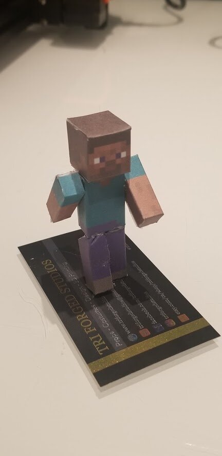 Steve and Herobrine Paper Craft Model