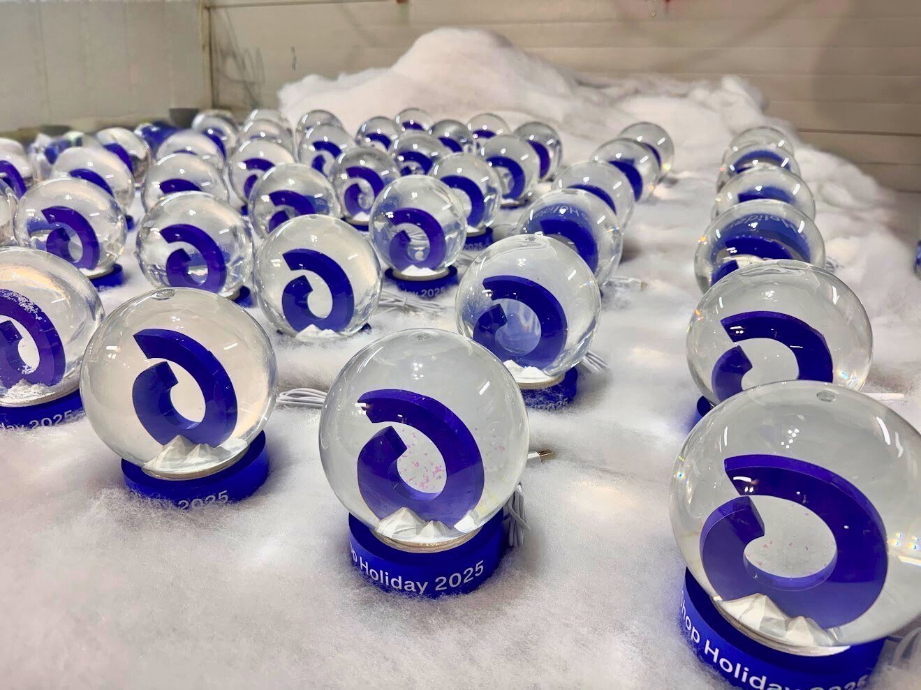 Shopify Shop Team Custom Snow Globes