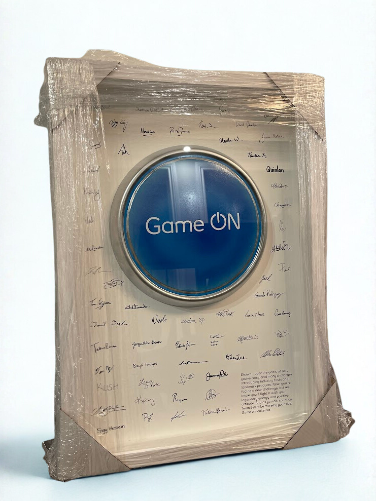 Bell Canada Game On Button Plaque