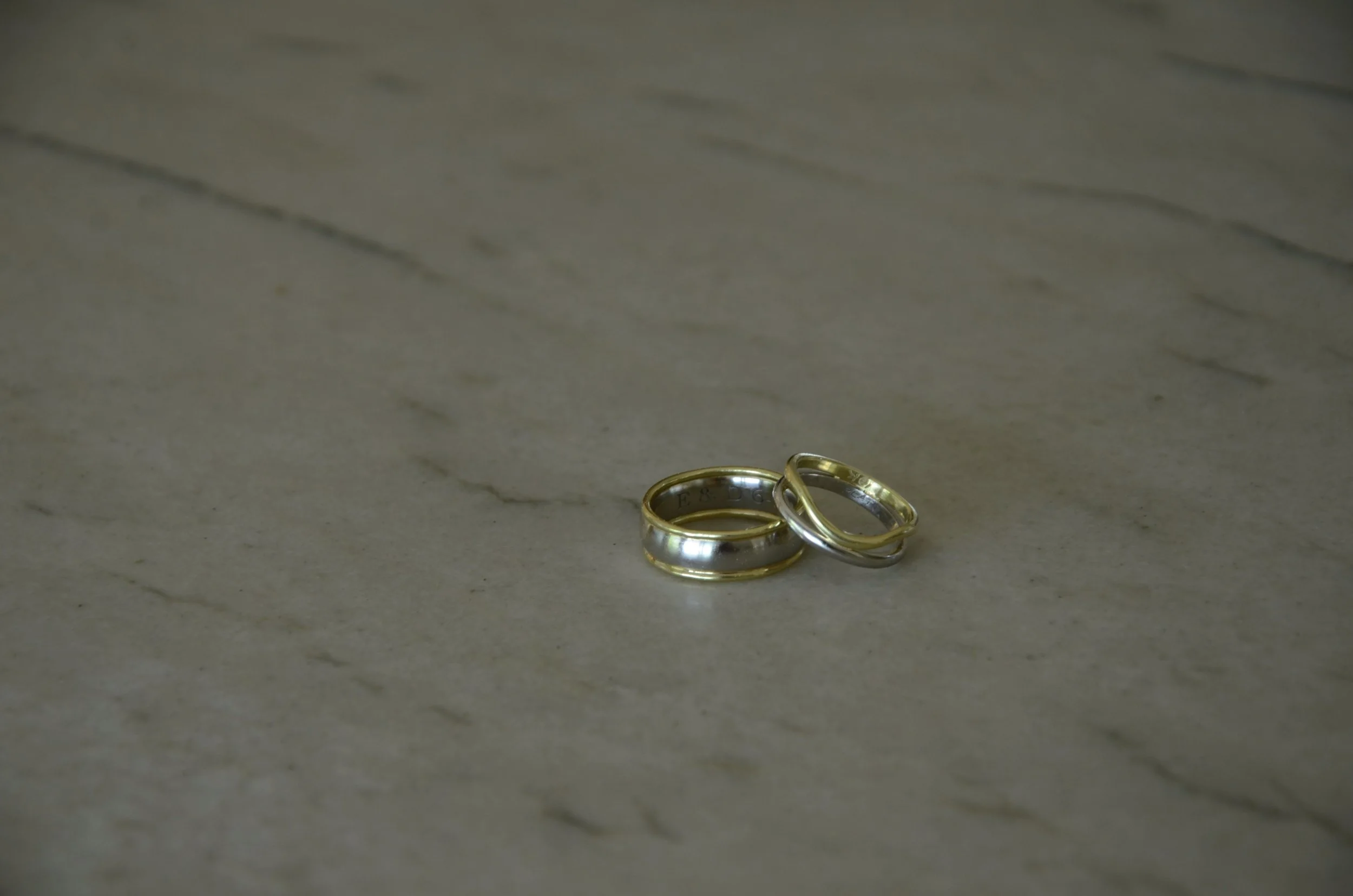 wedding bands for Denyse + Eric
