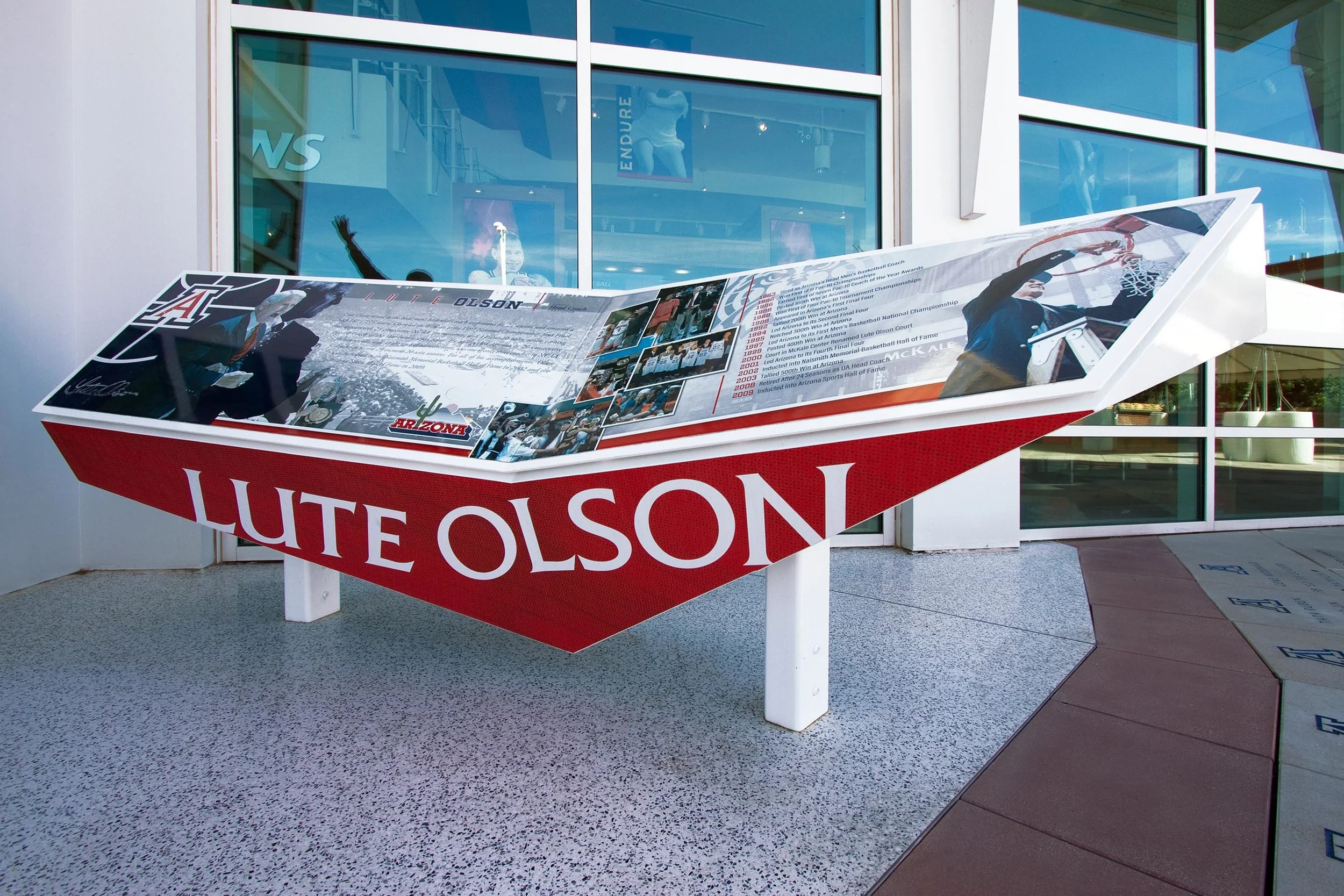 Eddie Lynch Pavilion Lute Olson Statue
