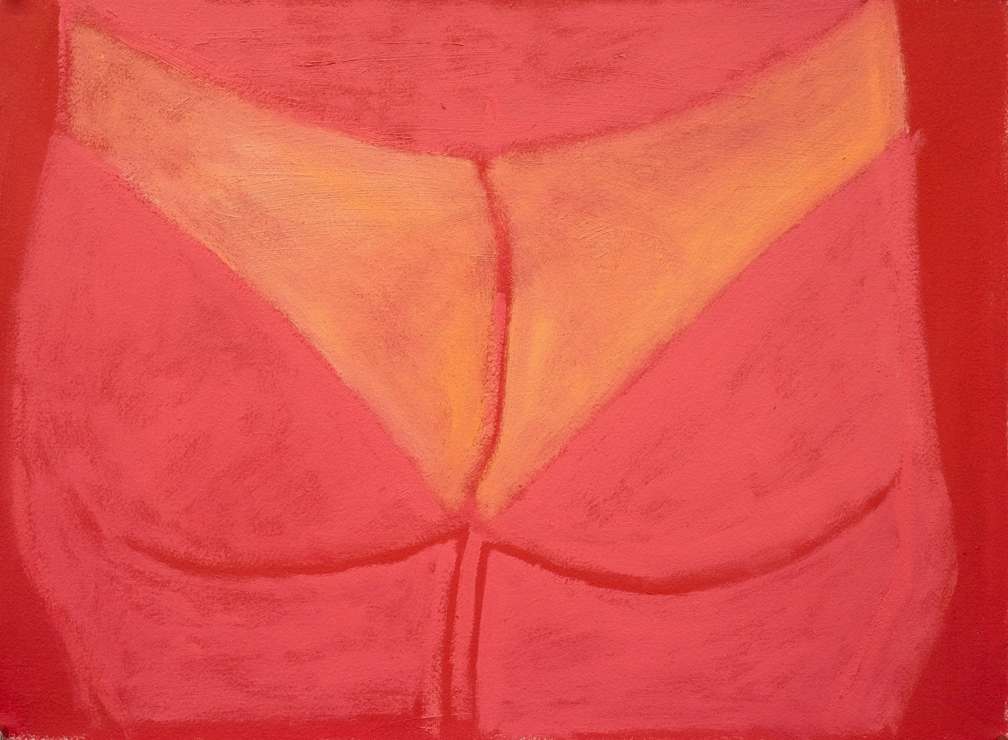   I longed for California [sunburn, summer of ‘22]    Oil on Paper. 12 × 16 Inches.  2025 