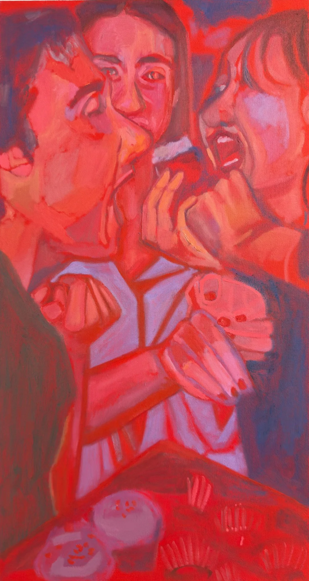   jacob wrestled with god for his blessing   Oil on Canvas. 16 × 30 Inches.  2026 