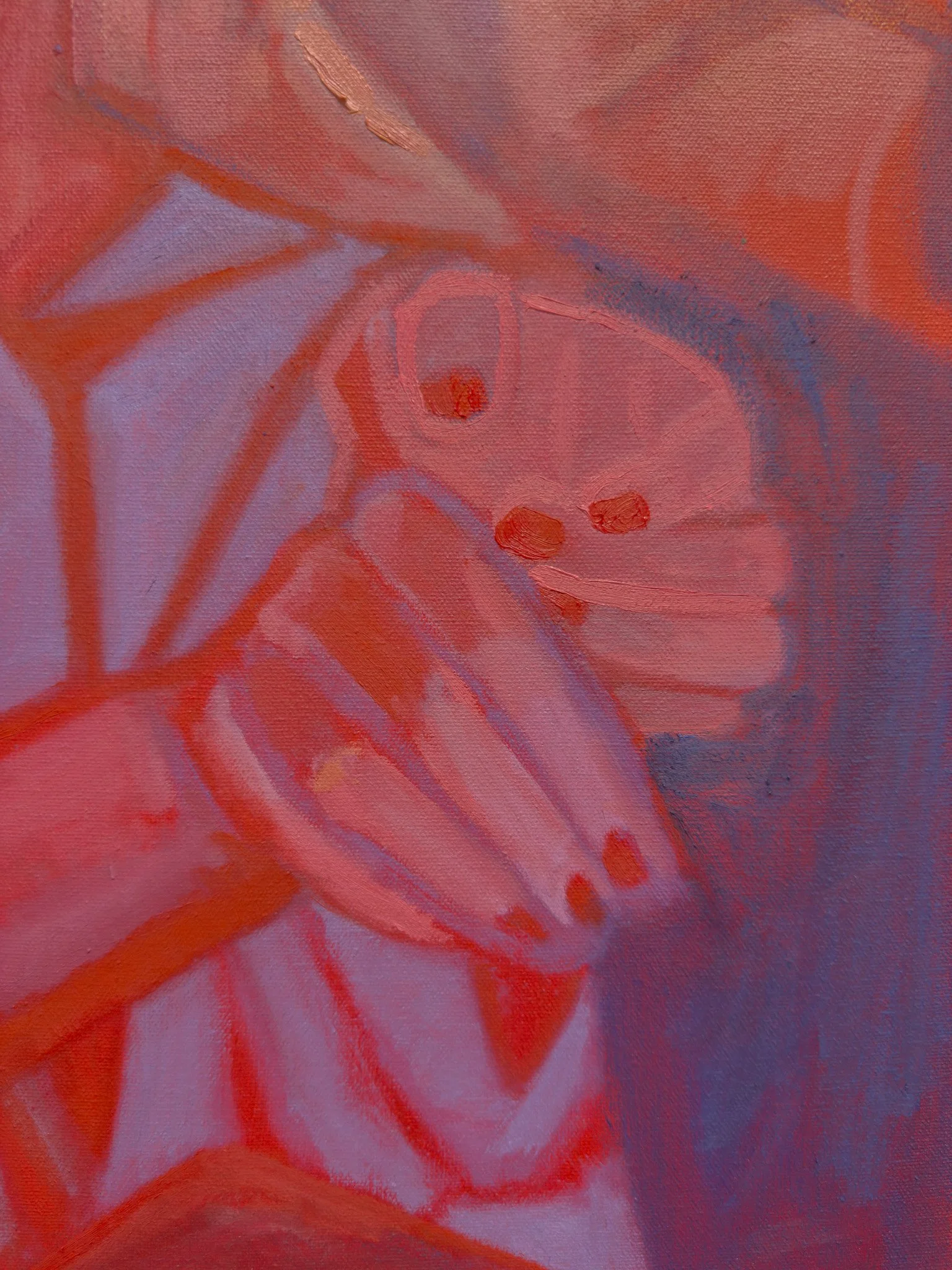   jacob wrestled with god for his blessing  Oil on Canvas. 16 × 30 Inches. 2026 
