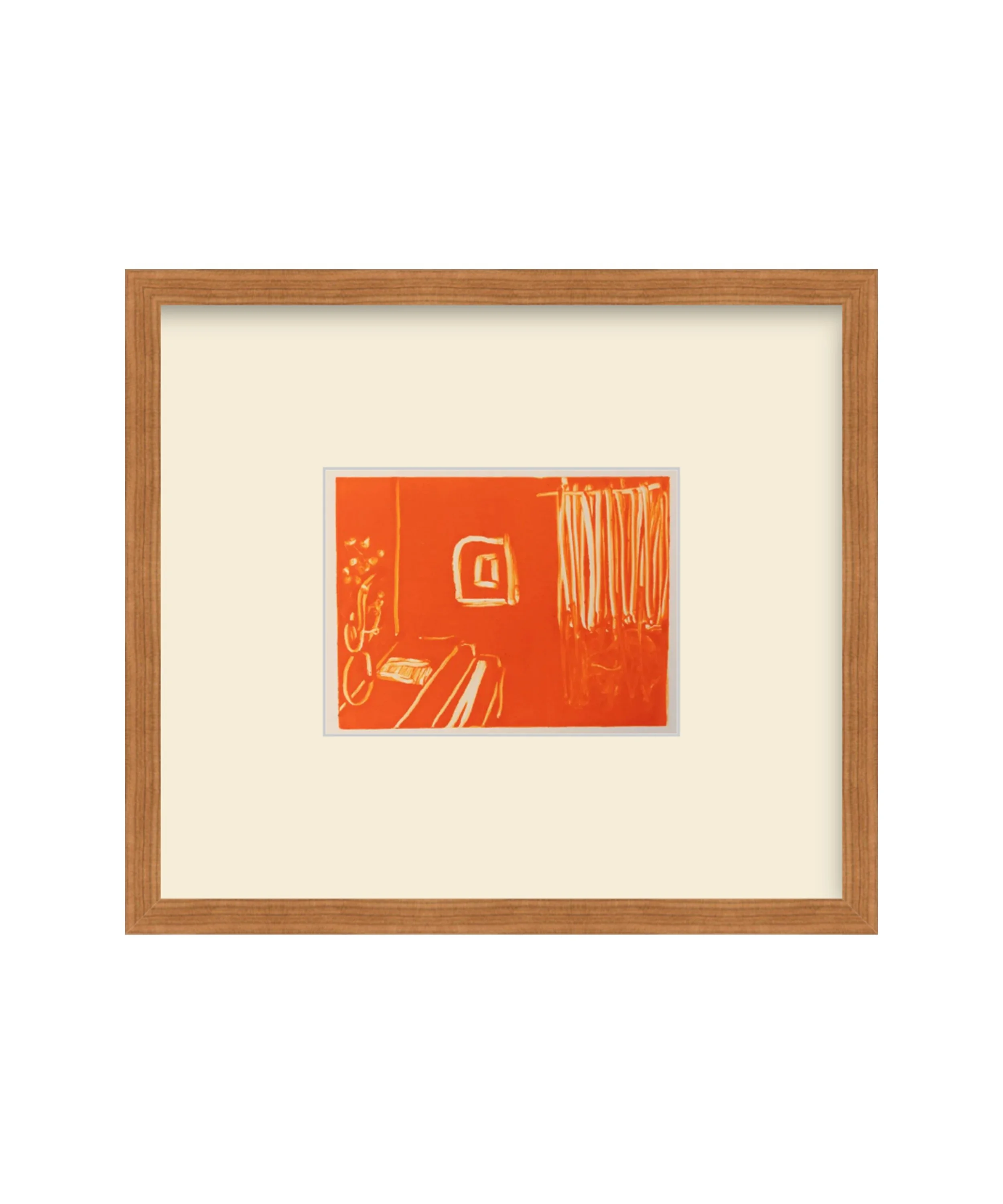 Orange Home II - Monotype Original Print