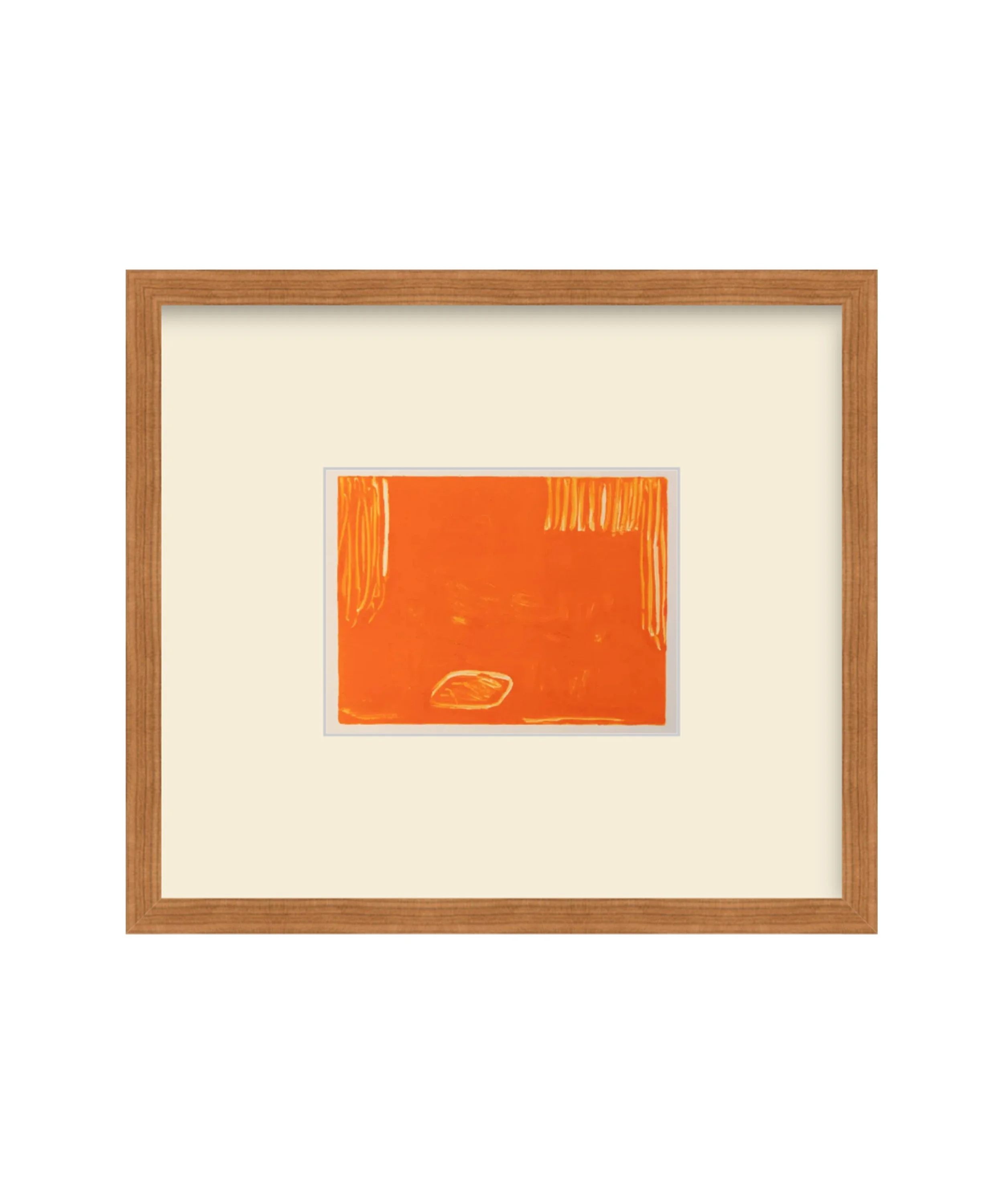 Orange Home I - Monotype Original Print
