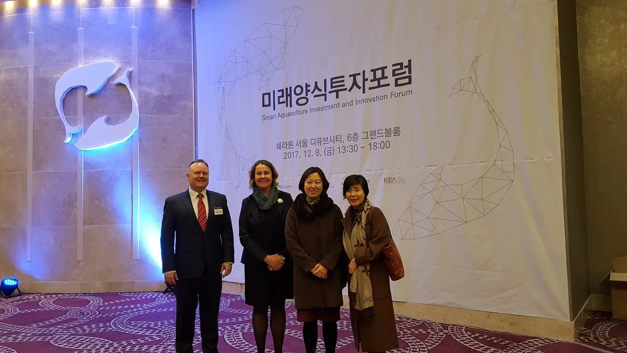 Dr David Wright and Austrade officials SAIIF Seoul 2017