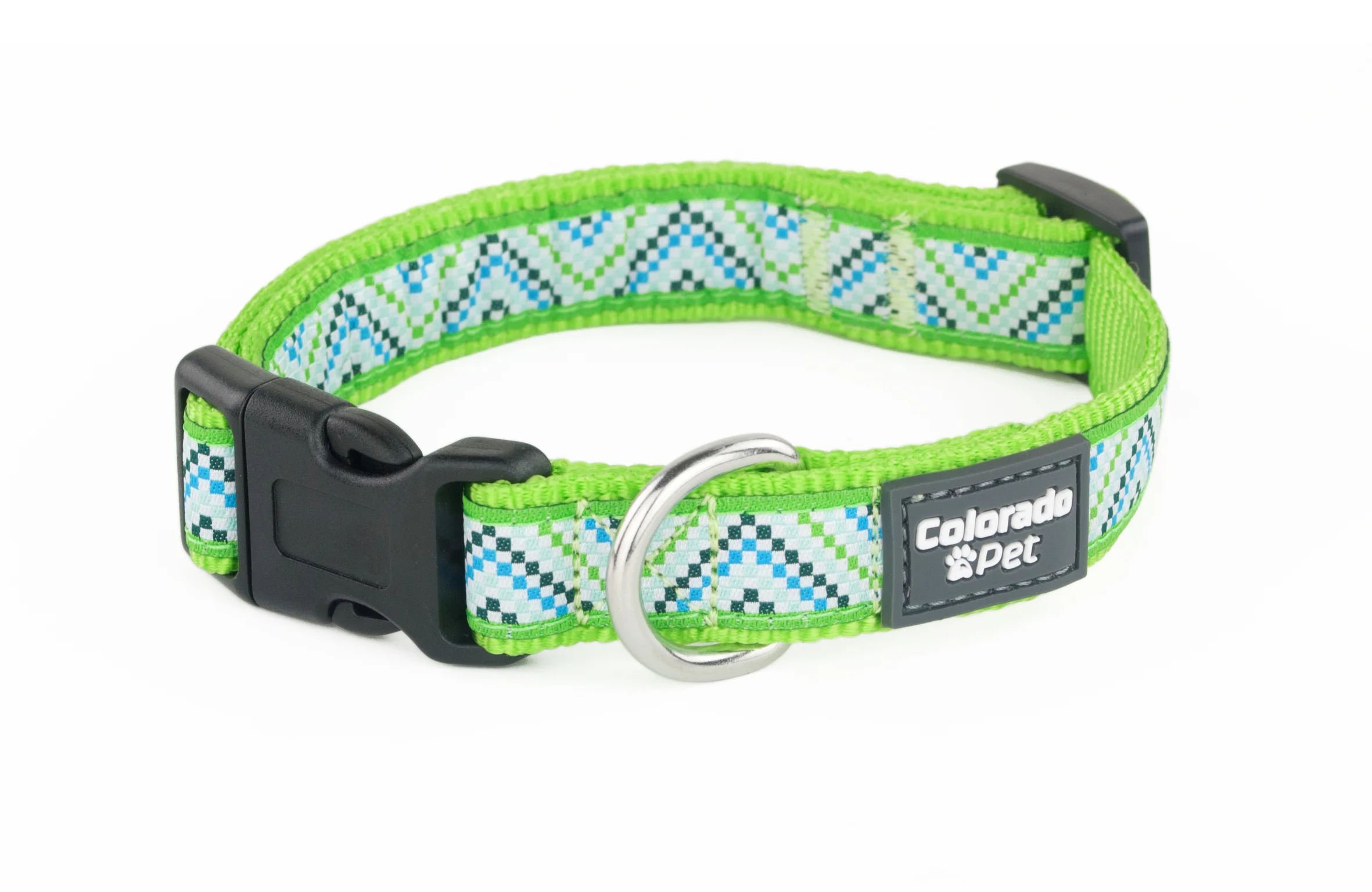 DOG COLLAR | ZIG ZAG GREEN