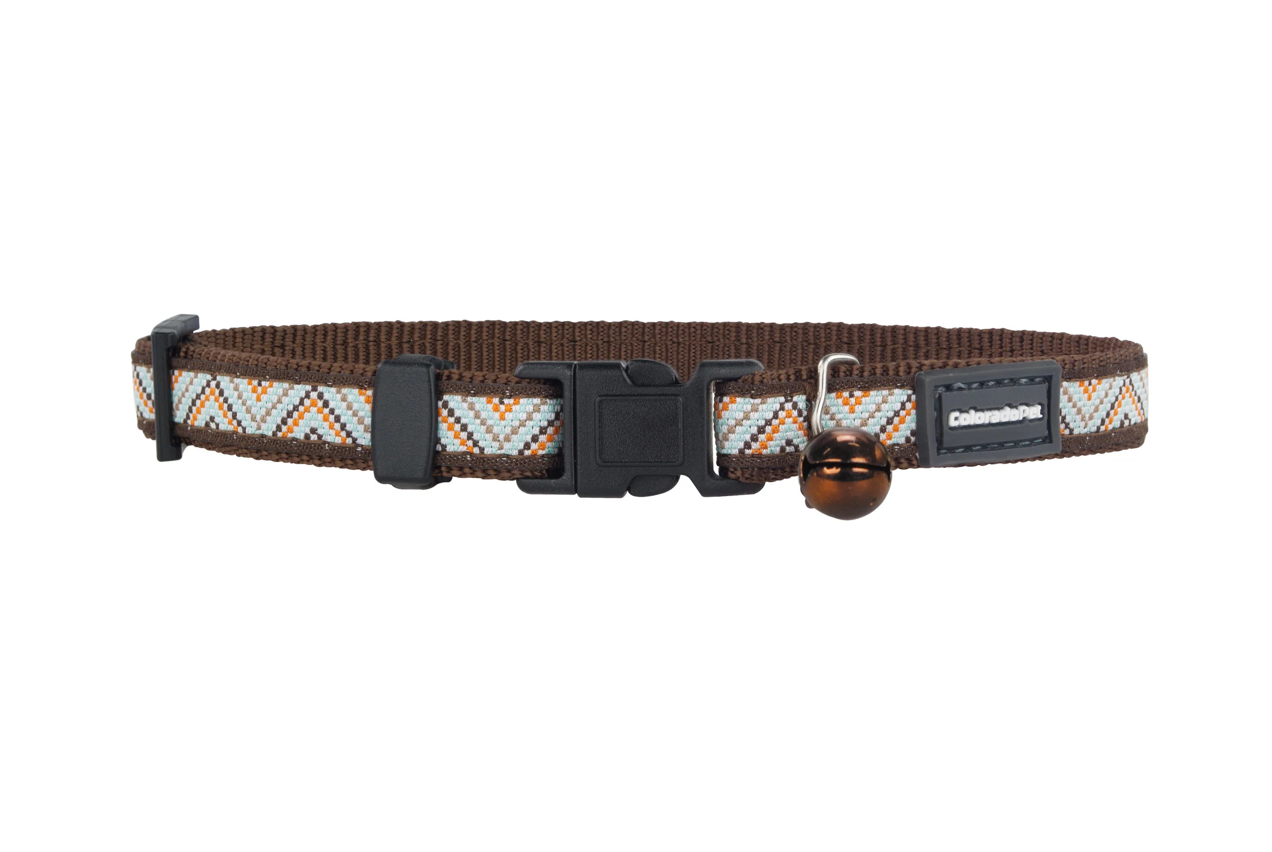 CAT COLLAR | ZIG ZAG BROWN