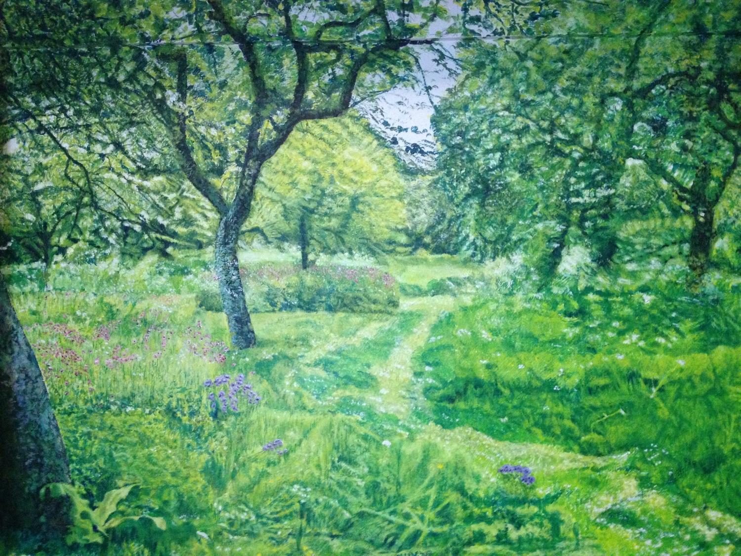 Lower Part of Hidcote Orchard in May Mural