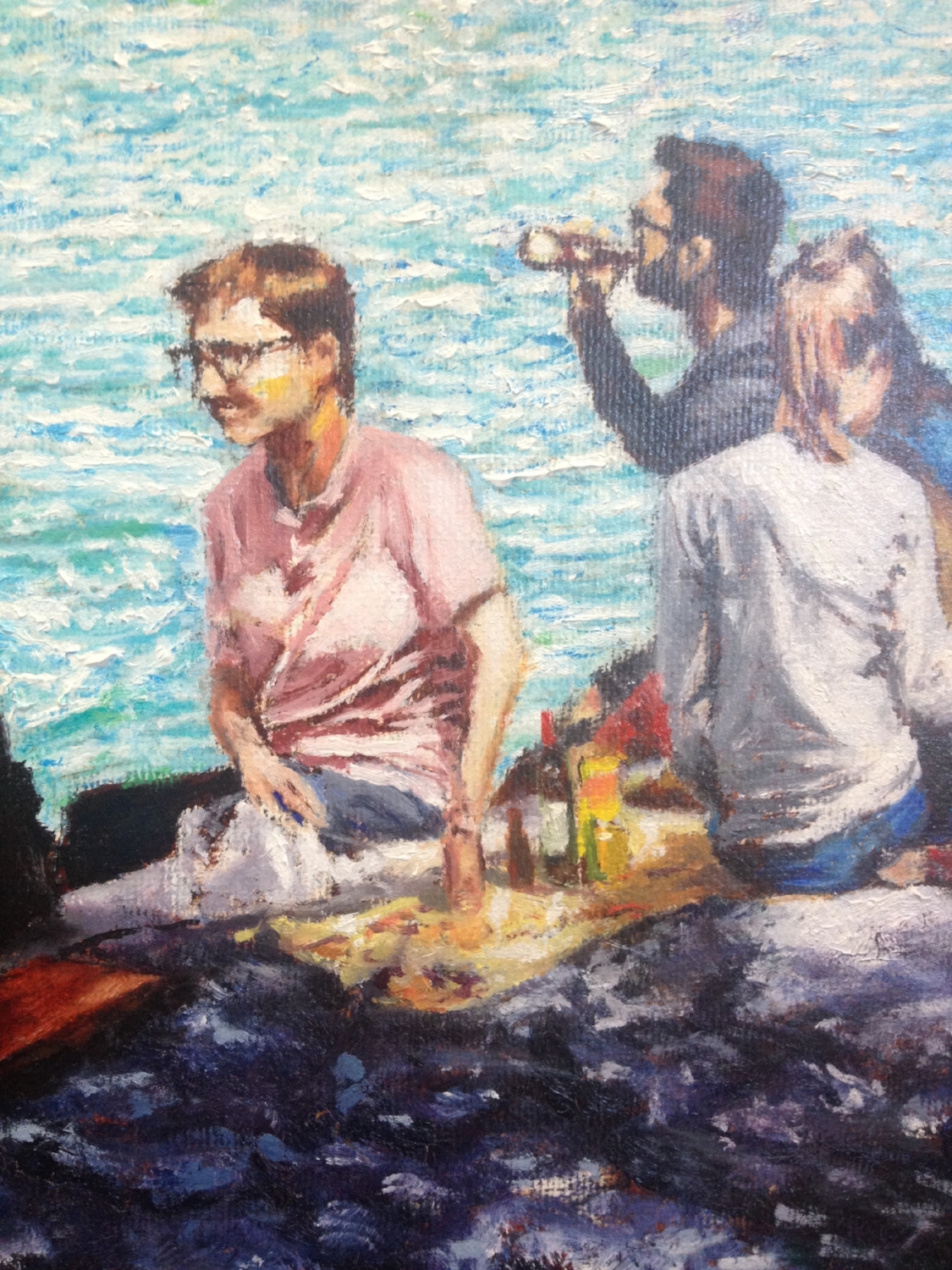 Detail of picnic on Seine