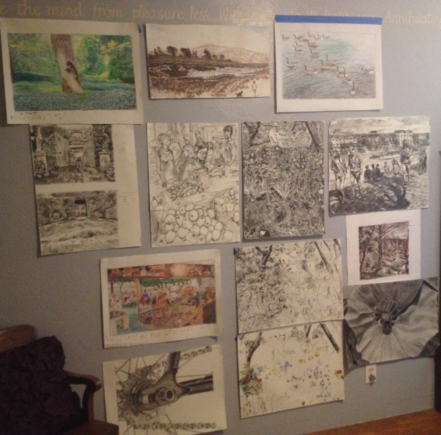 Mainly drawings for paintings