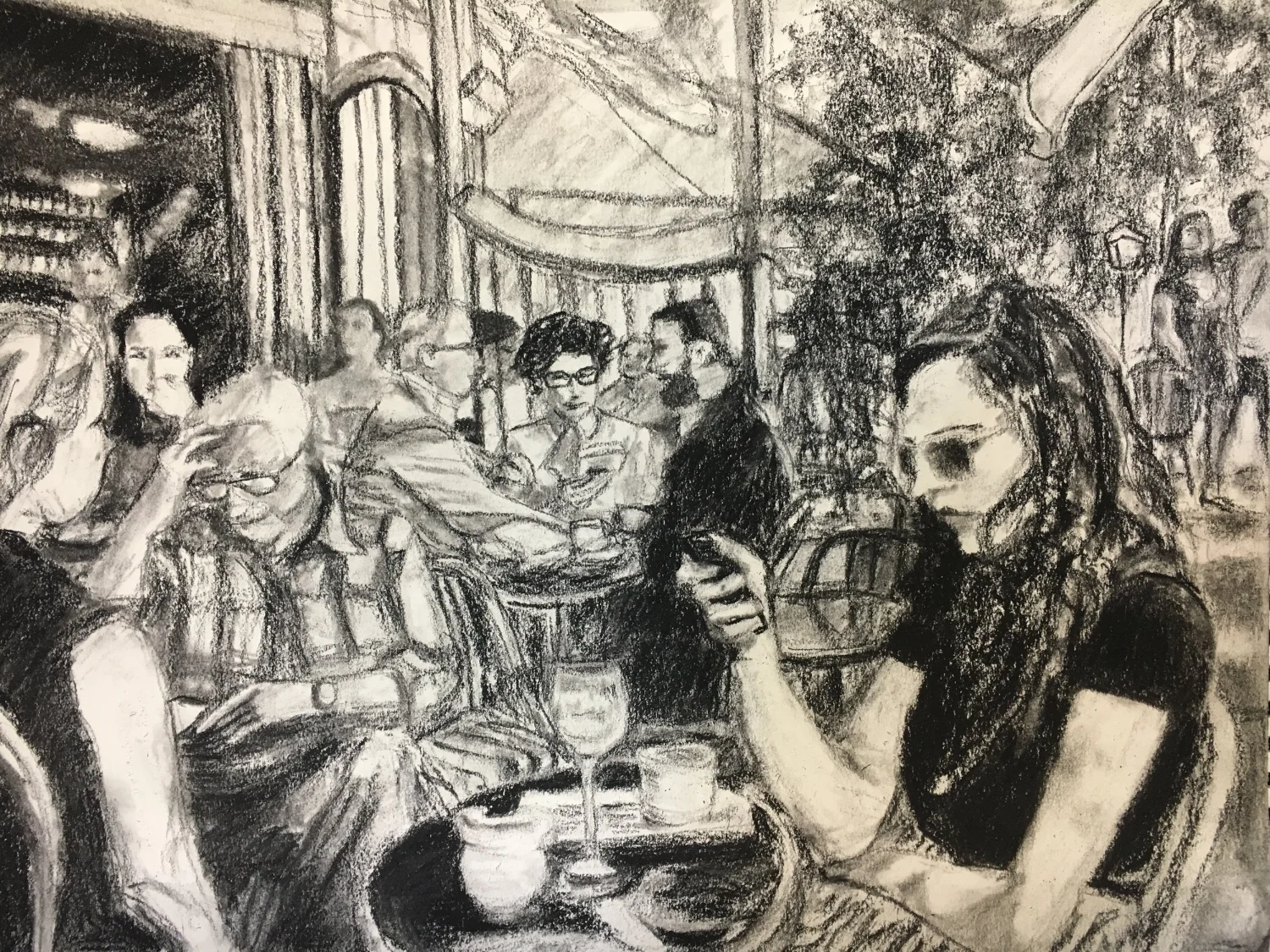 Cafe Life at Place Edmond Rostand