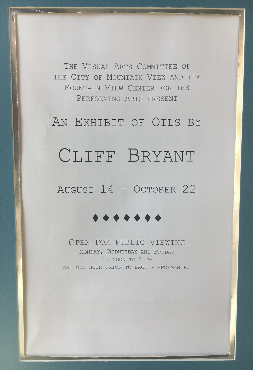 Sign for exhibition