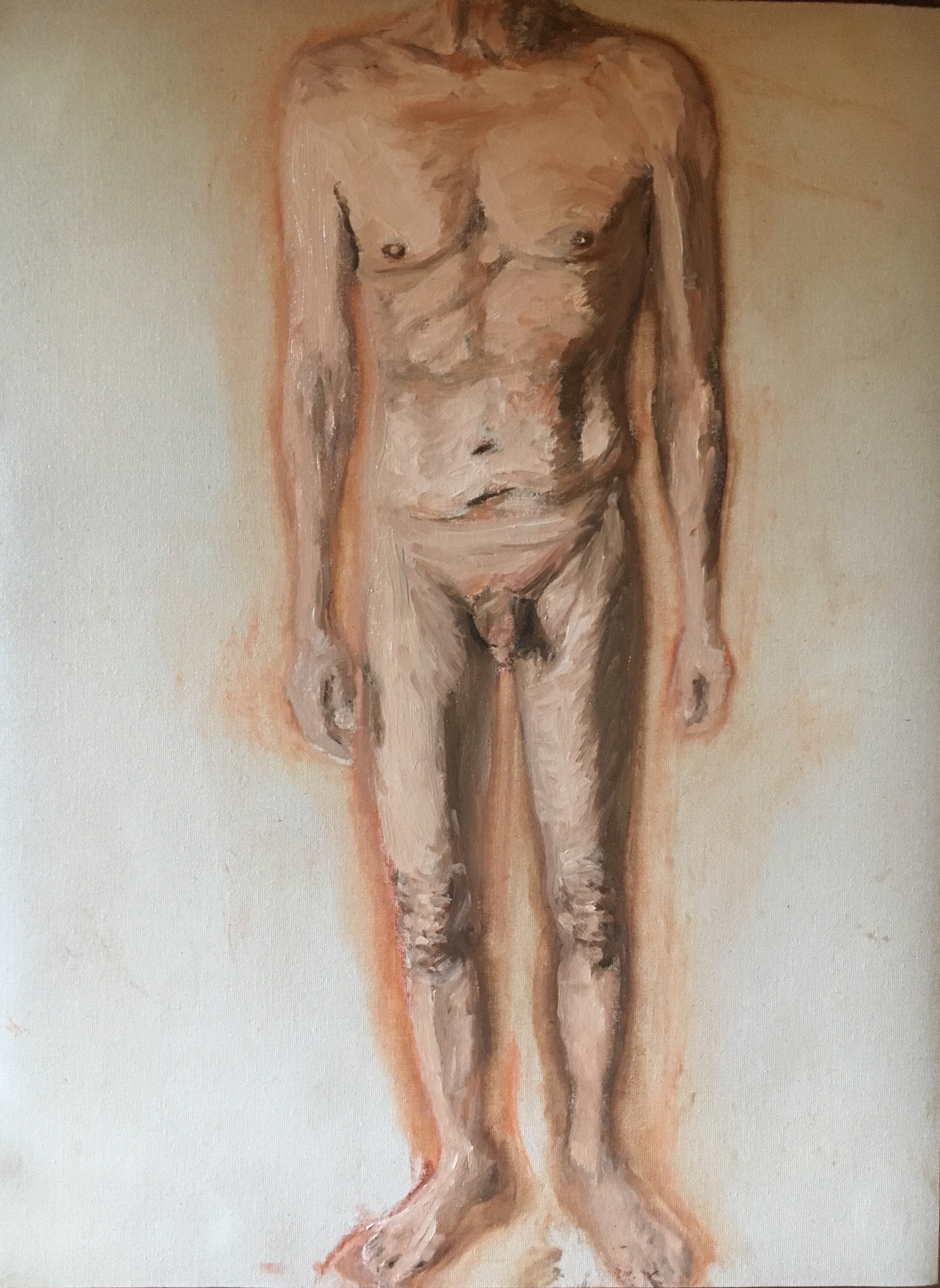 Standing figure with raw umber ground  and Conte sanguinee (Dec 14 2019)