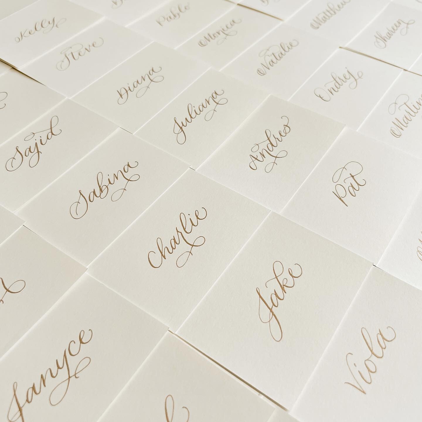 These ivory and gold place cards are on their way to Prague!

I forgot to take a video, but hey, at least I remembered to take a quick picture of them. Anyone else miss the simplicity of just posting photos on here? I&rsquo;ve only made 4 reels and I