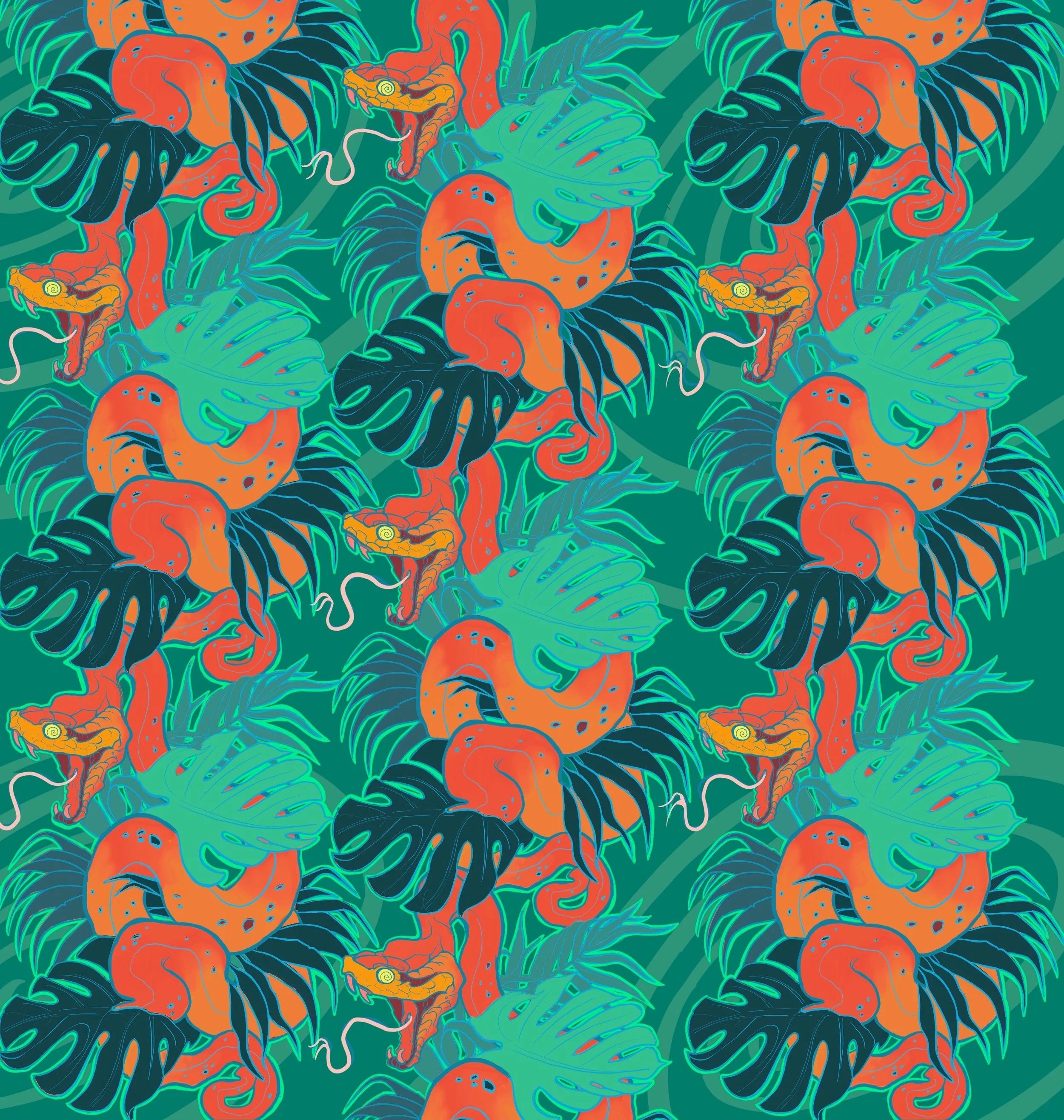 Jungle Snake Art Deco - BN3TH Apparel 