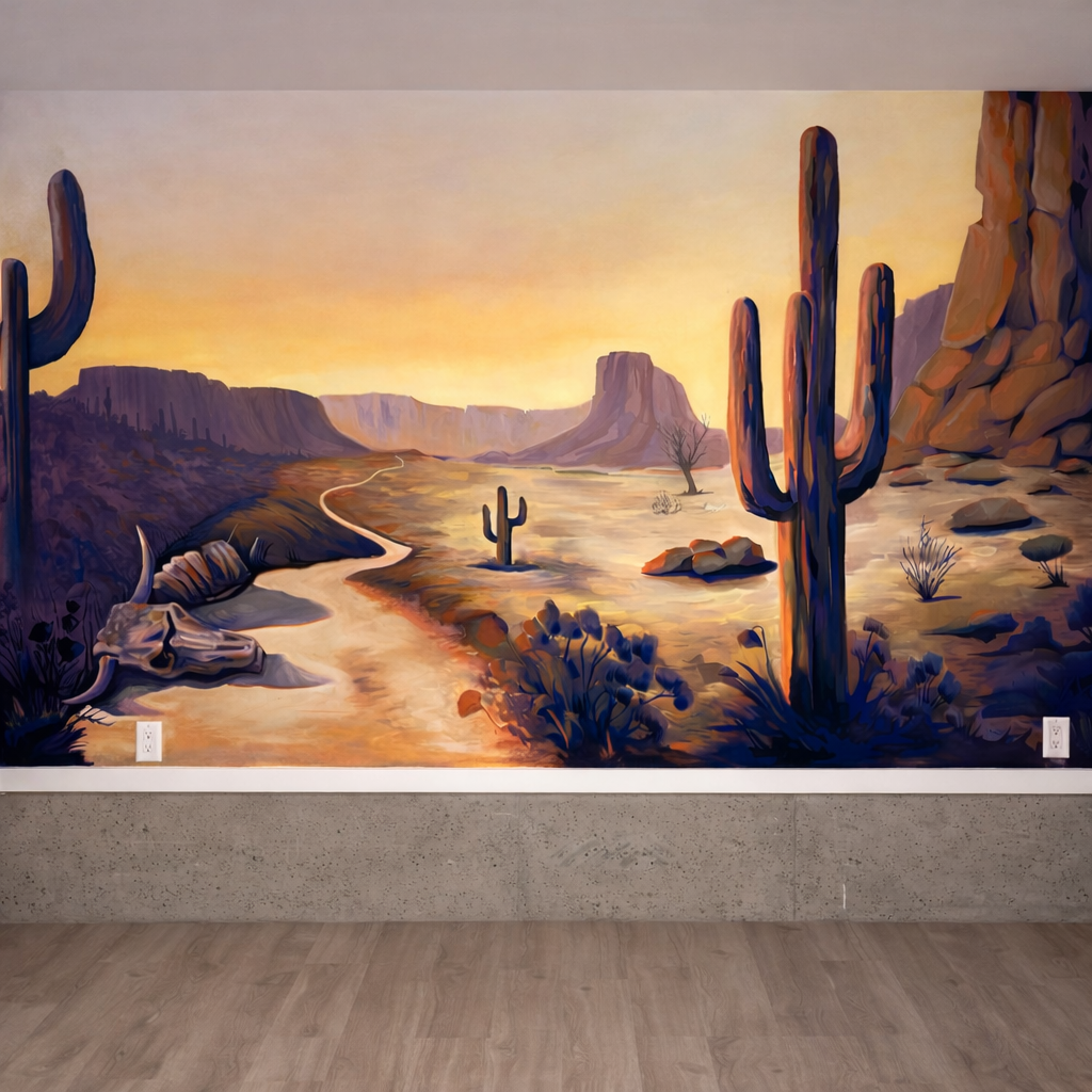 Desert Mural  - Inside Gym Backdrop 8' x 14' acrylic