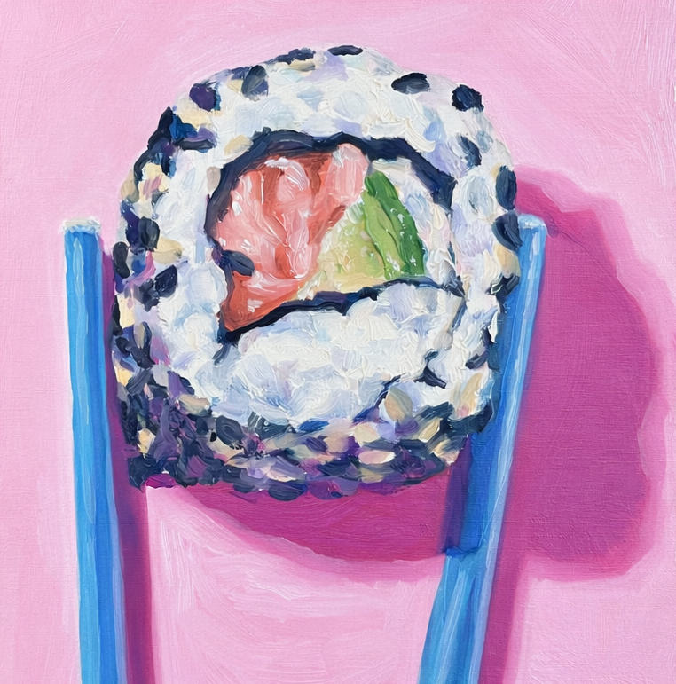 Sushi Piece - 8” x 8” oil