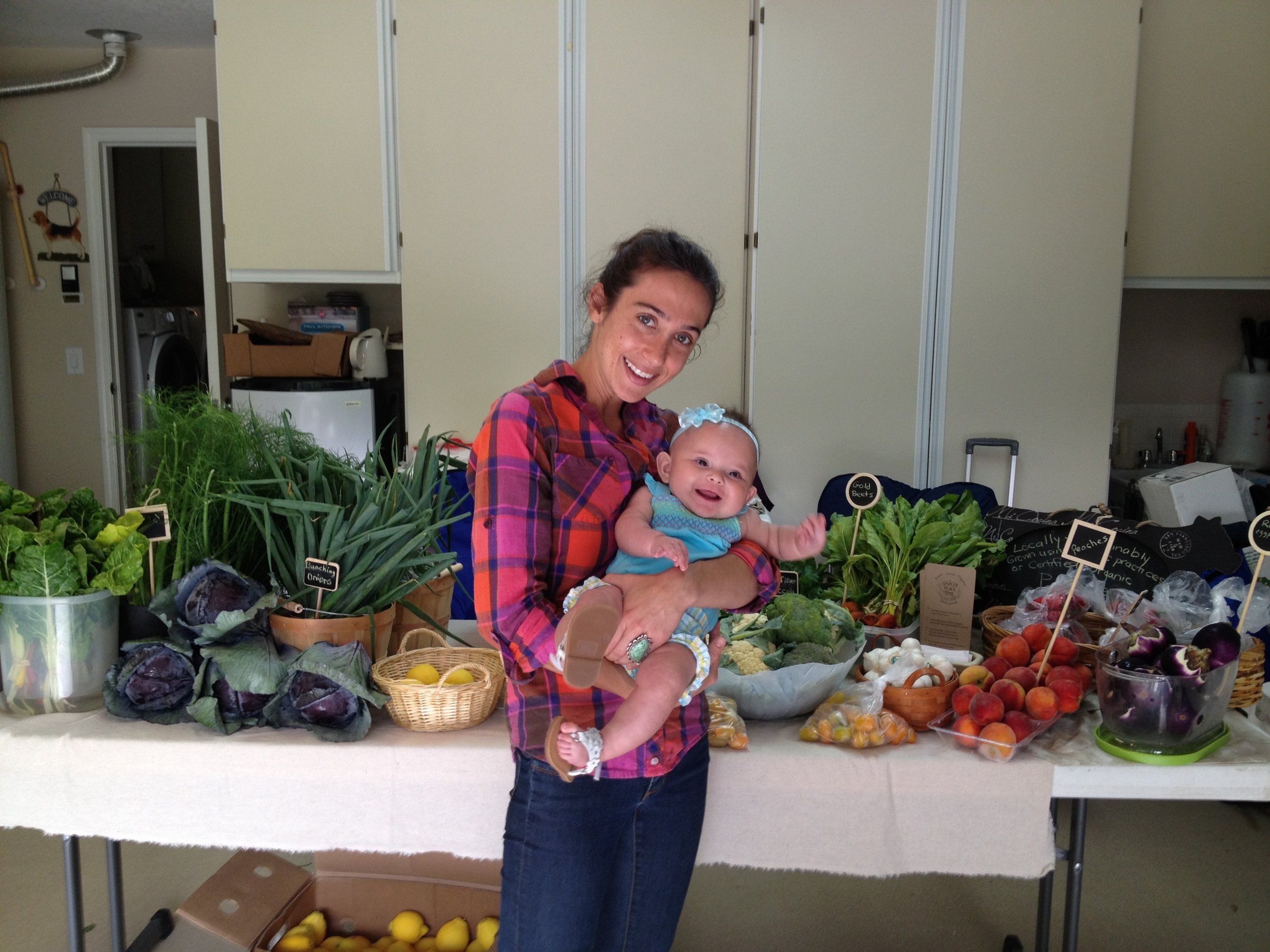  Setting up and selling produce out of my parents’ garage. 