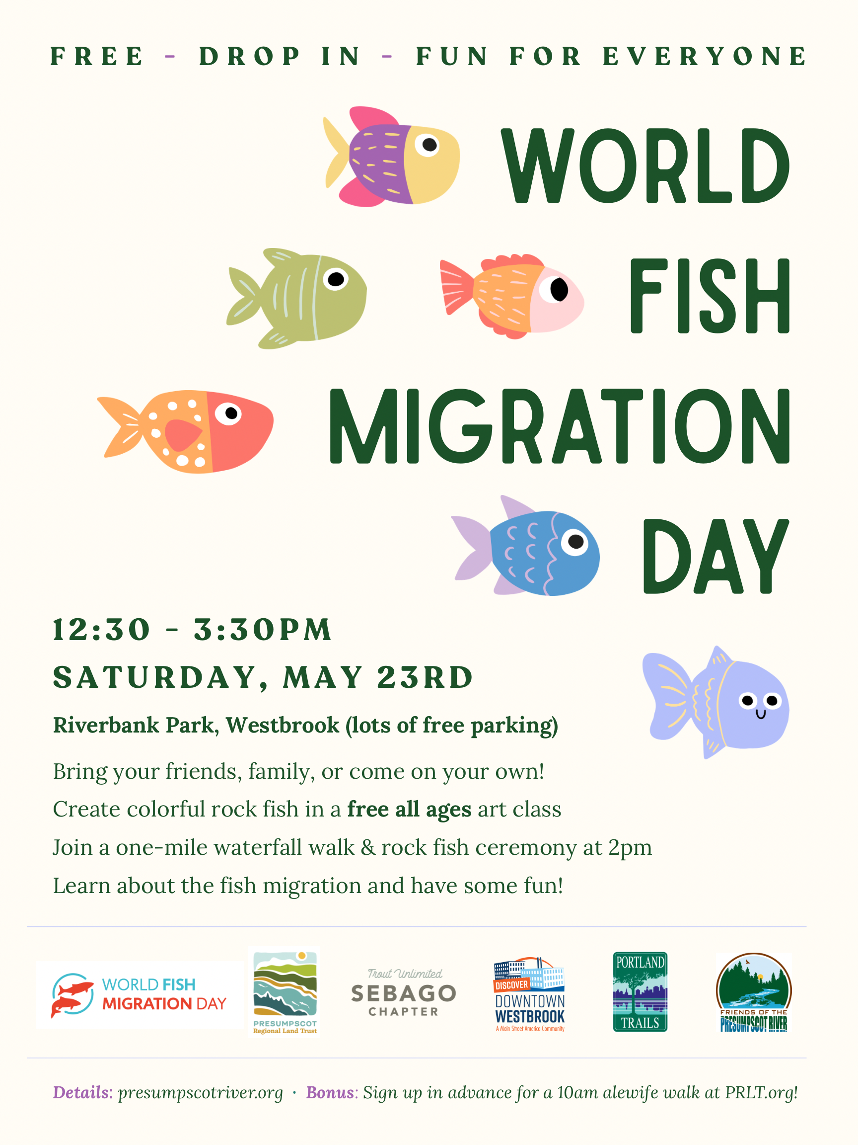 The Fishies are Coming!  World Fish Migration Day! 