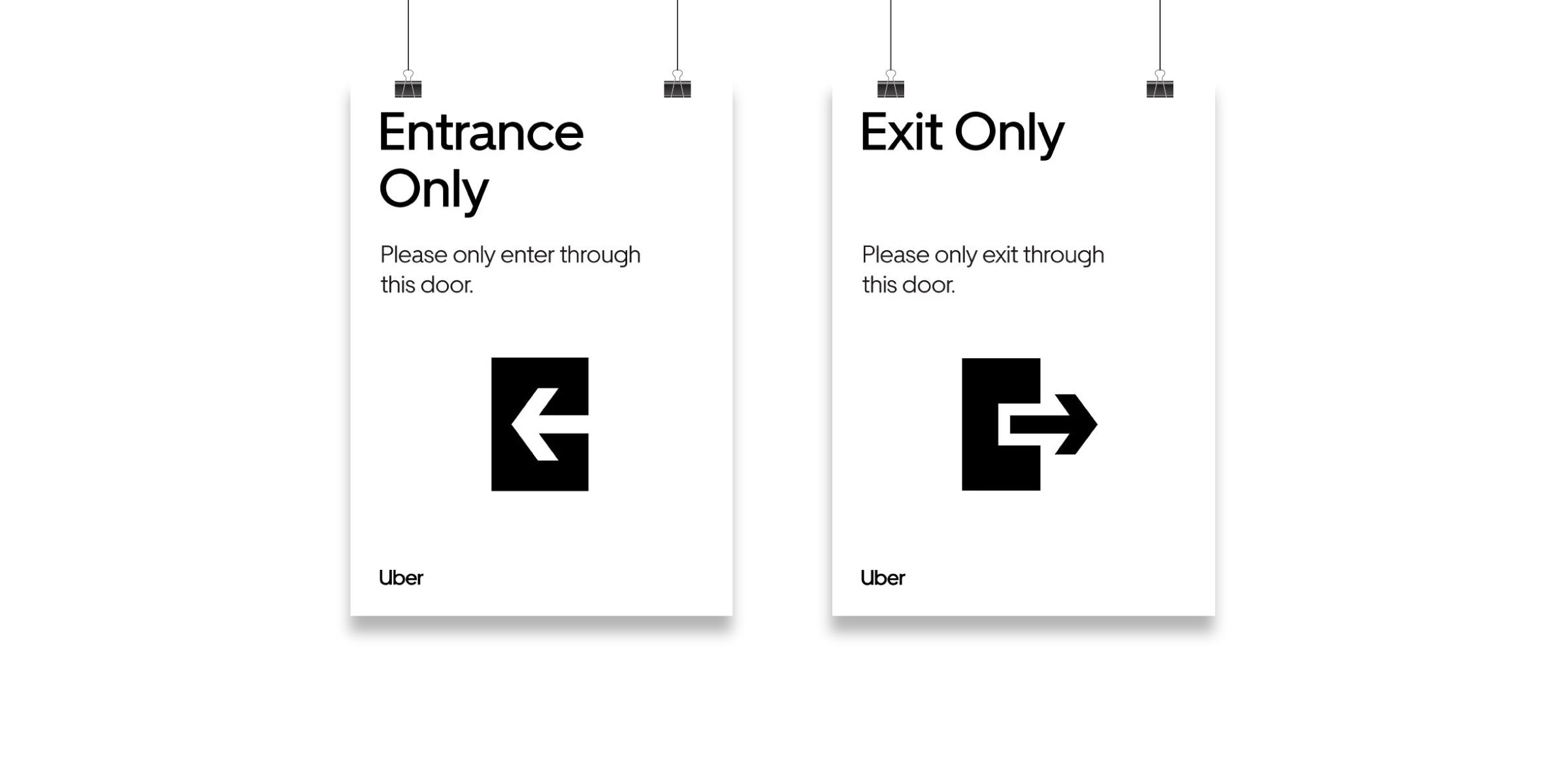 COVID Safety posters - Entering and Exiting offices