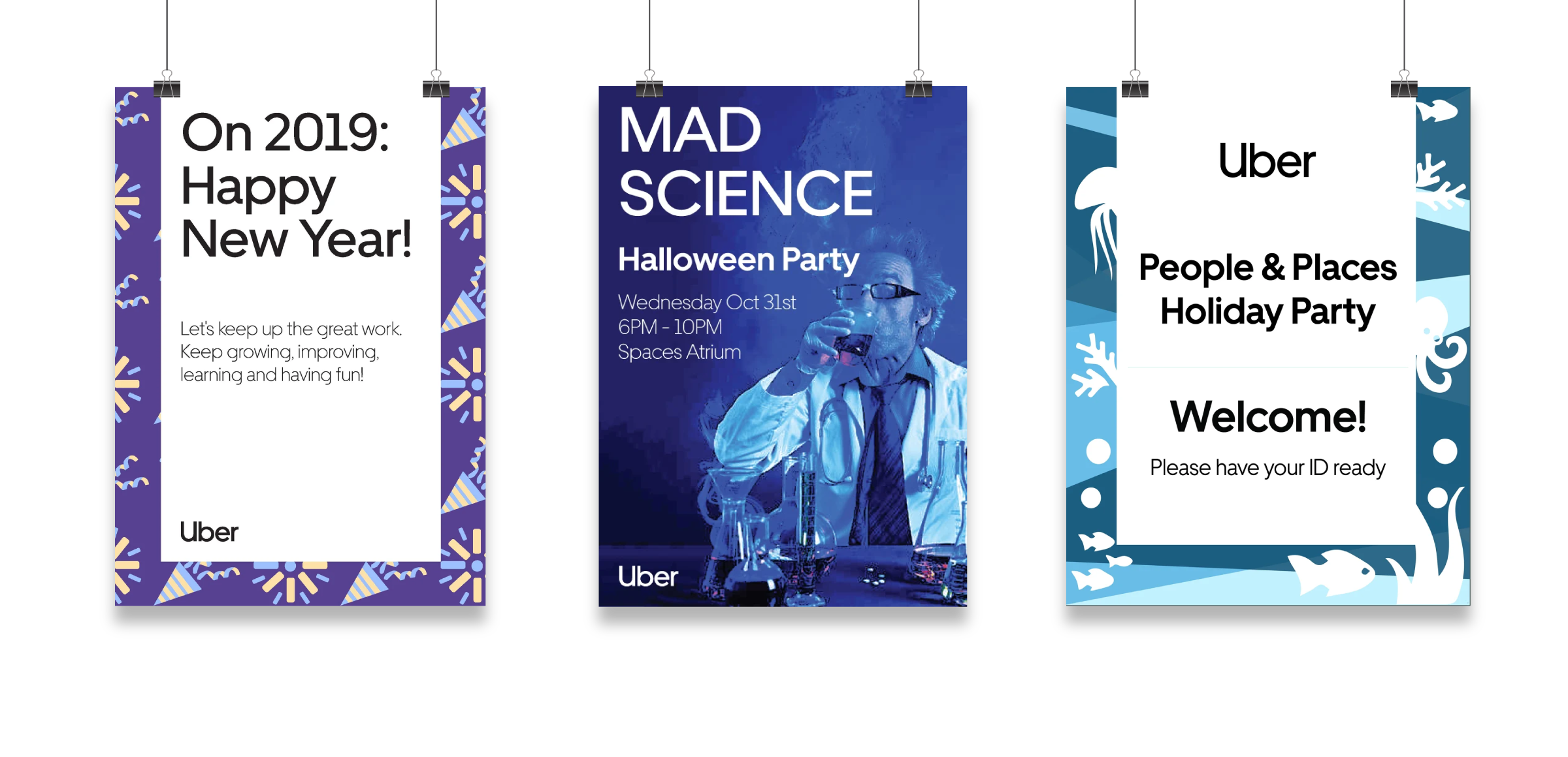 Uber Places party posters