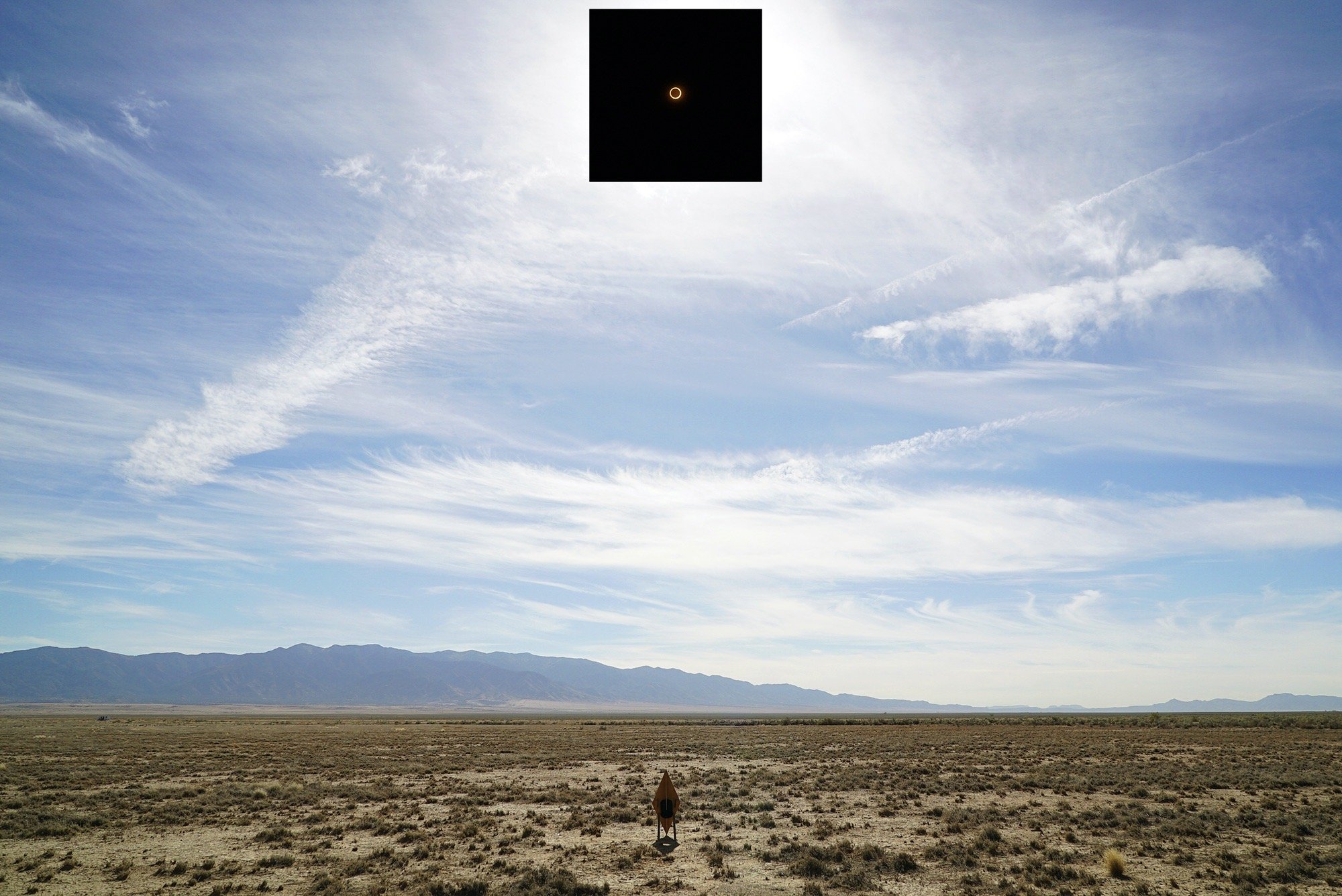 let it be through us that this may have life , 2023, Annular Solar Eclipse in Valencia County, New Mexico