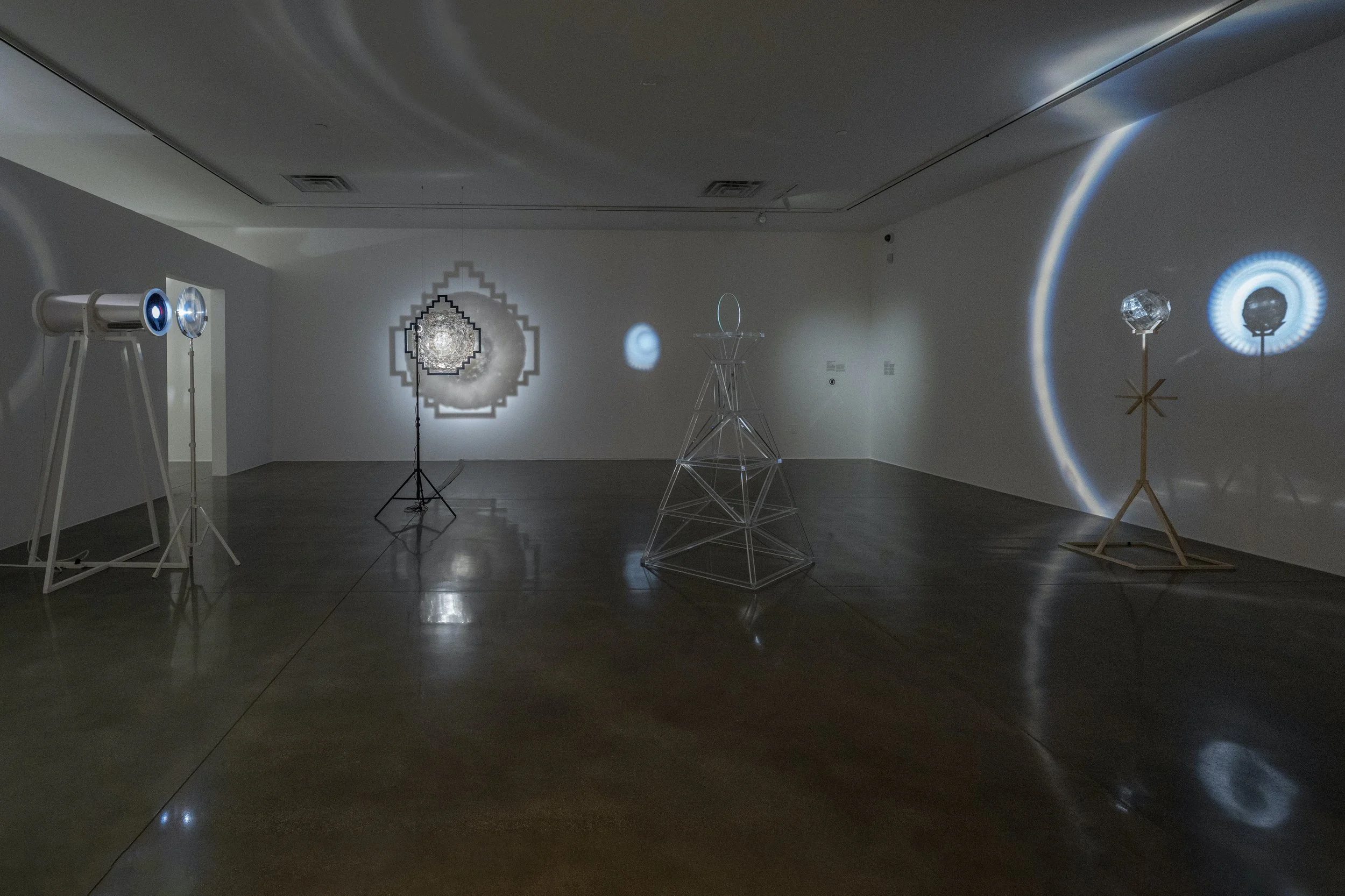  left to right:  seeing environment , 2024;  cosmovisión,  2026 