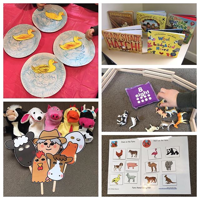 Fun on the farm at Busy Bookworms last week - a quacking good time was had by all! #picturebooks #masks #puppets #farmanimals #counting #games #artsandcrafts #ducks #quackquack