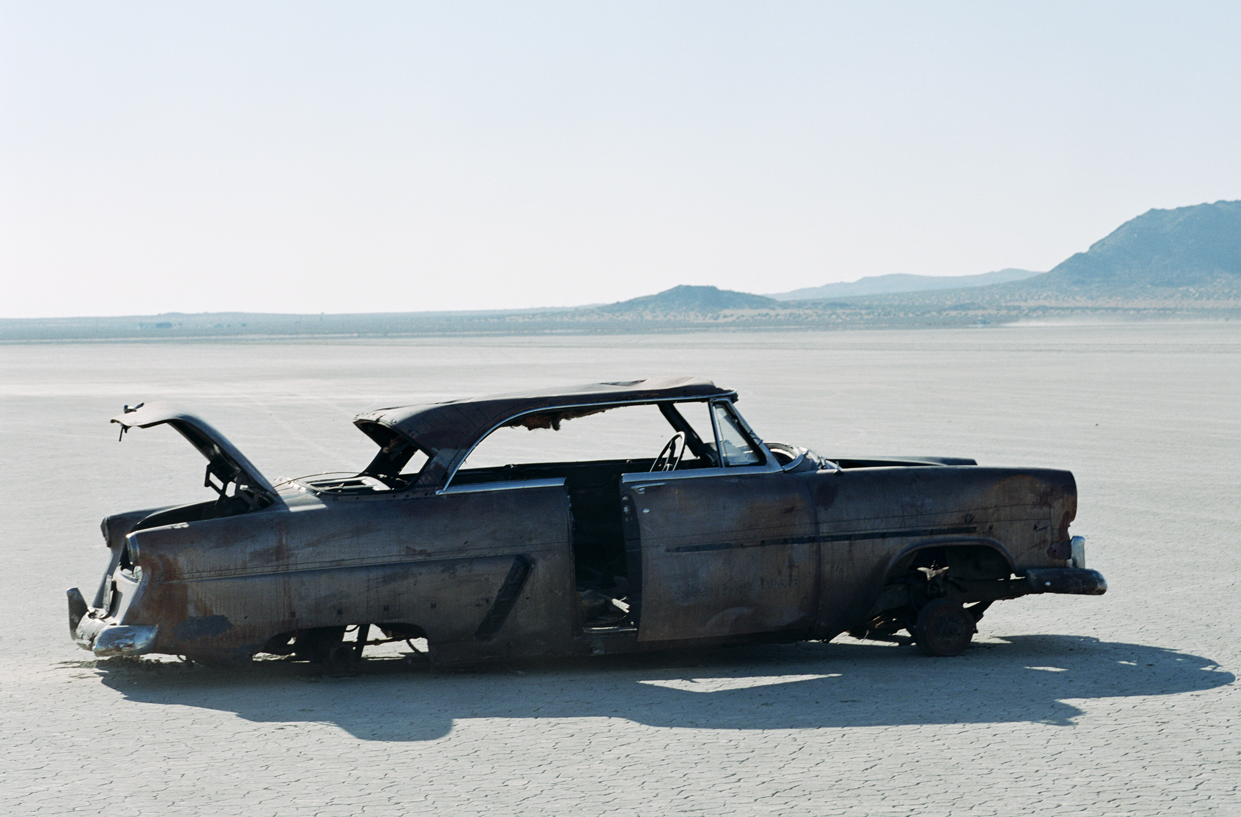 car wreck, el mirage dry lake bed