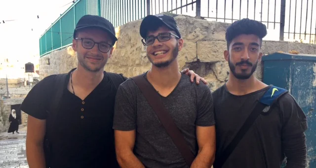(L-R) Director Michael Rowley with documentary subjects Jehad and Sami