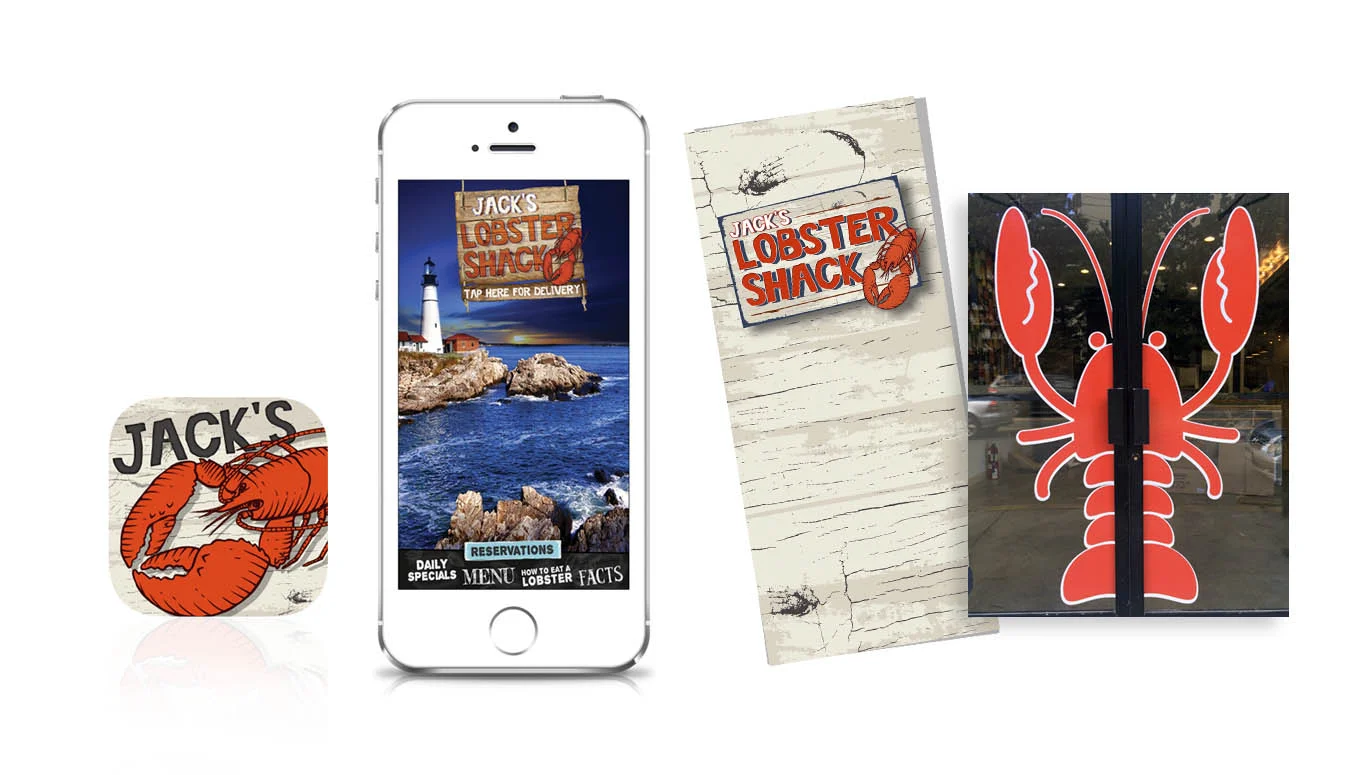 App icon, menu, vinyl decal front doors