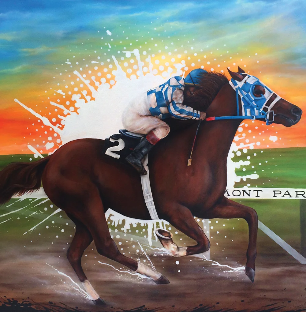  60x60 Inches •&nbsp;Commission by Nassau Downs OTB Long Island, NY 