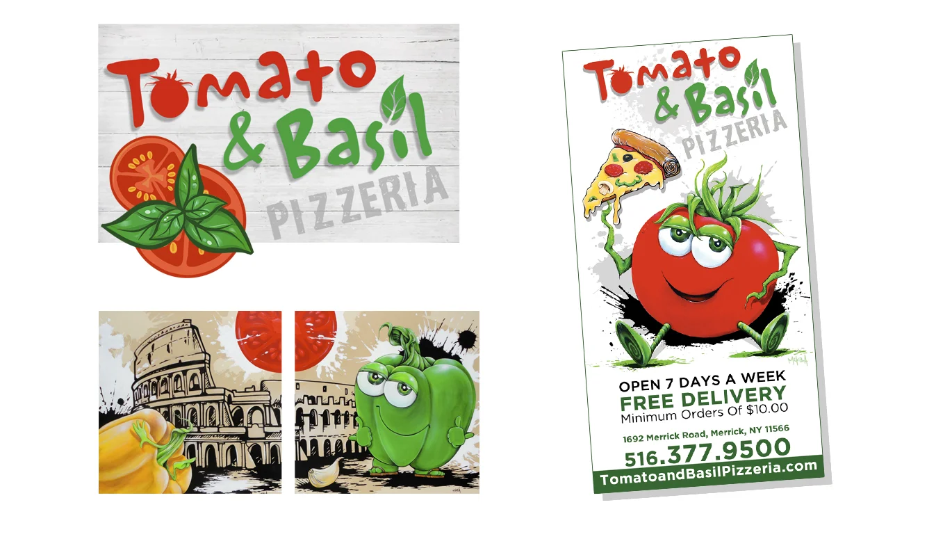 Logo design, Menu, Interior Original Canvas Art