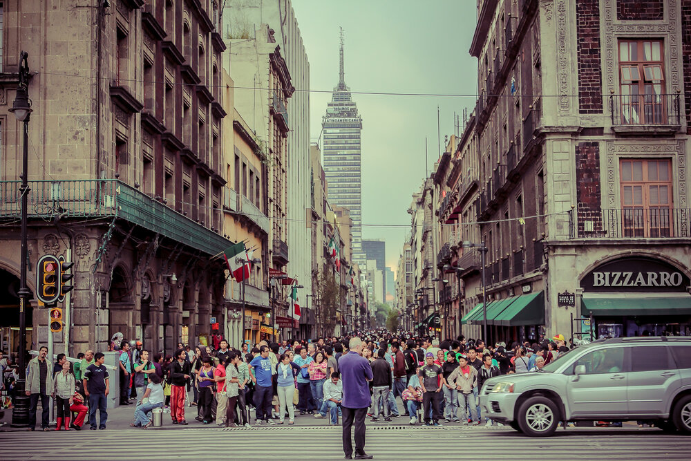 People at the Historic Center.