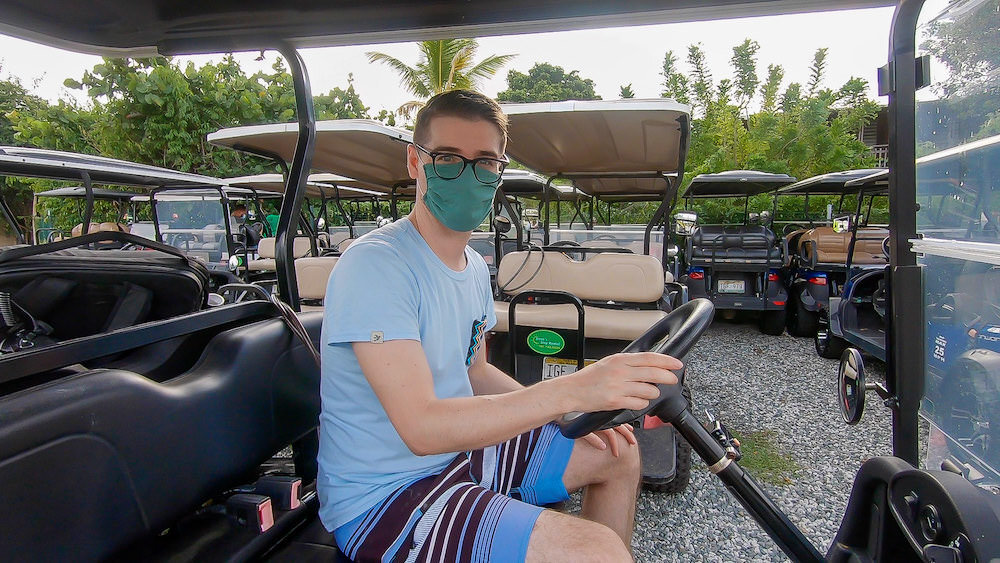 We rented a golf cart from Jerry’s Jeep Rental in Culebra, and we’re glad we did!