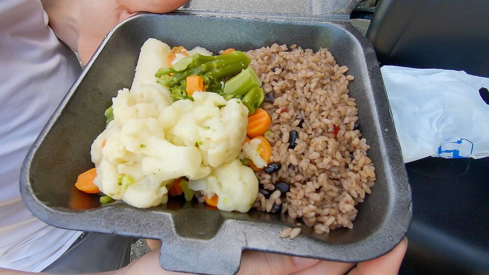 Many restaurants were closed while we were in Culebra, but Monchos BBQ had some good options for us for food to-go.